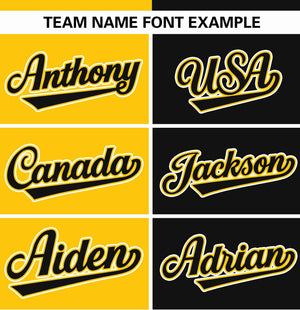 Custom Gold Black Stripe-Solid Combo Fashion Authentic Baseball Jersey