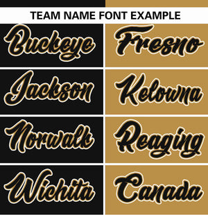 Custom Black Old Gold Stripe-Solid Combo Fashion Authentic Baseball Jersey