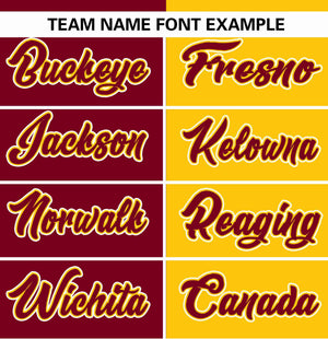 Custom Crimson Gold Stripe-Solid Combo Fashion Authentic Baseball Jersey