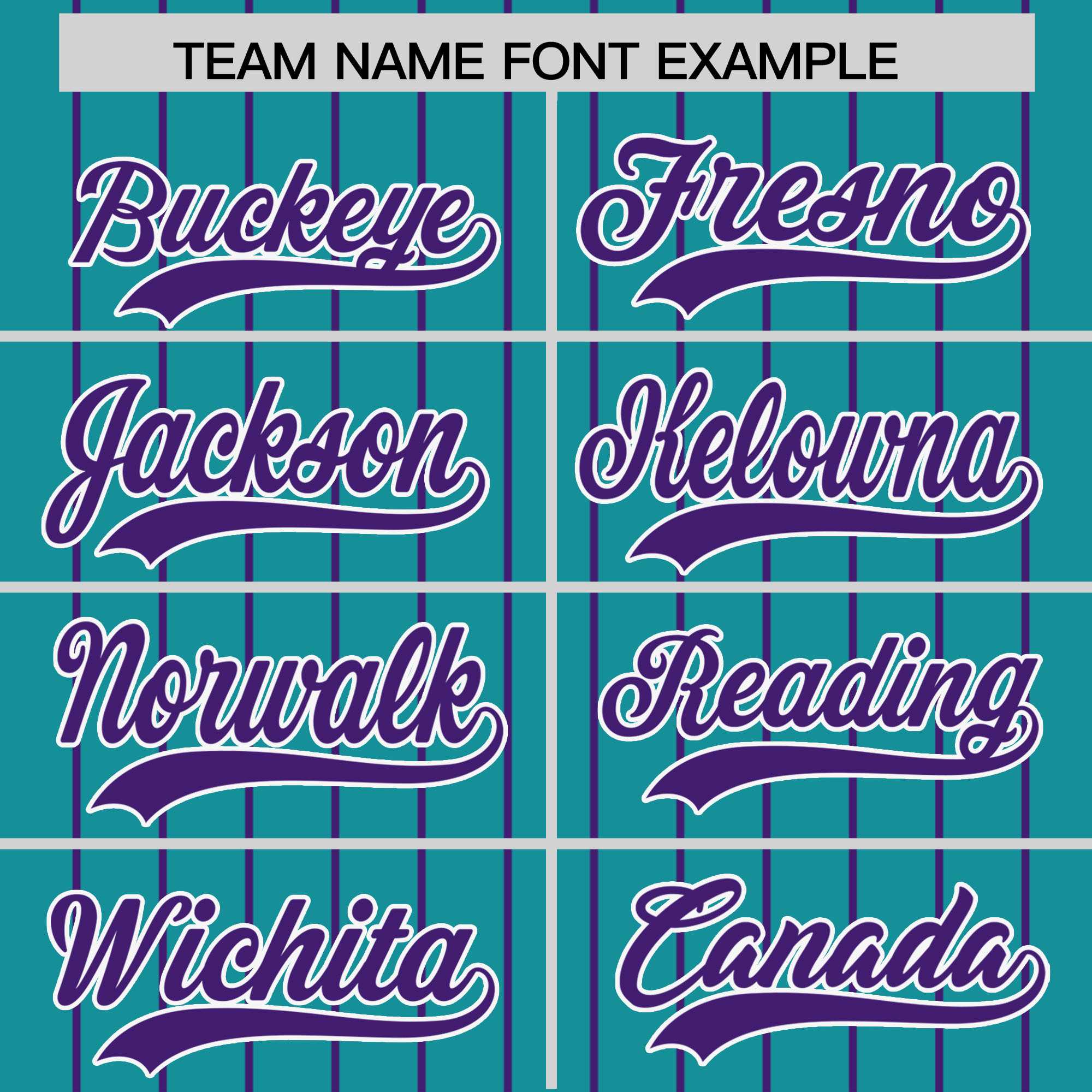 Custom Teal Purple Pinstripe Personalized Two-Tone Authentic Baseball Jersey