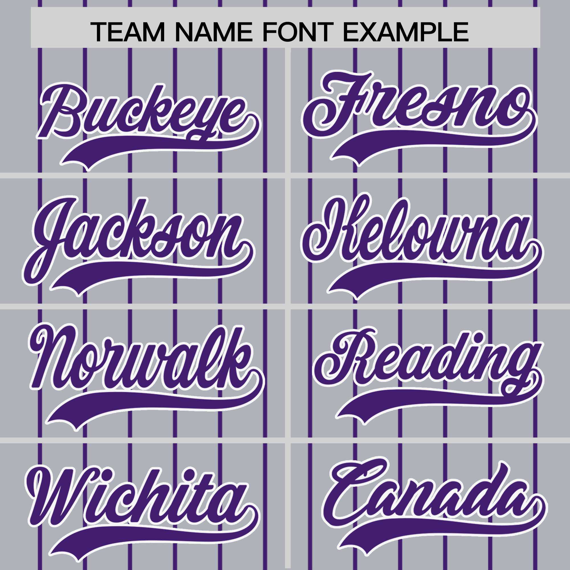 Custom Gray Purple Pinstripe Personalized Two-Tone Authentic Baseball Jersey