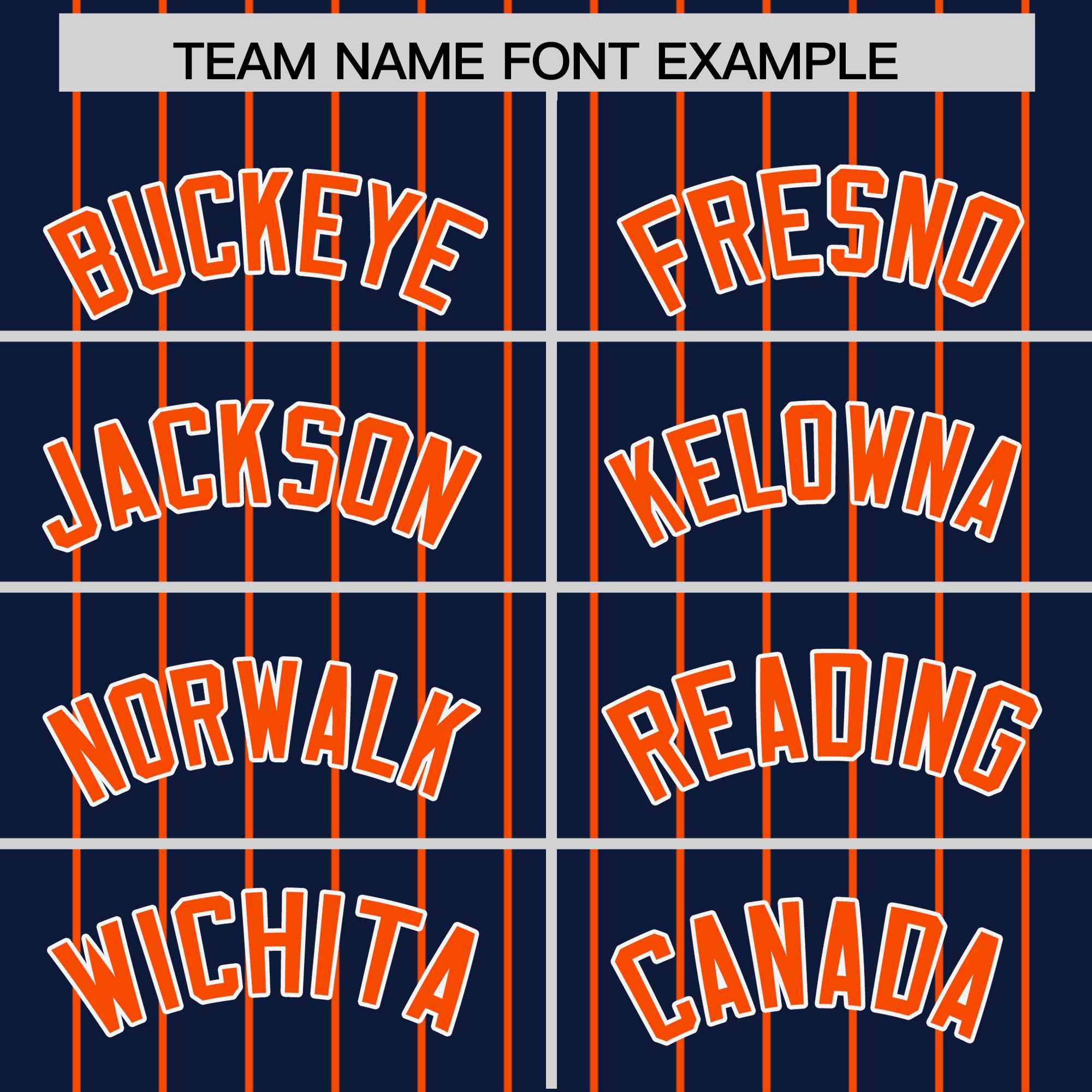 Custom Navy Orange Pinstripe Personalized Two-Tone Authentic Baseball Jersey