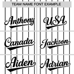 Custom White Black Pinstripe Personalized Two-Tone Authentic Baseball Jersey