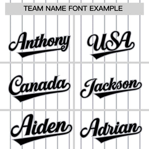 Custom White Gray Pinstripe Personalized Two-Tone Authentic Baseball Jersey