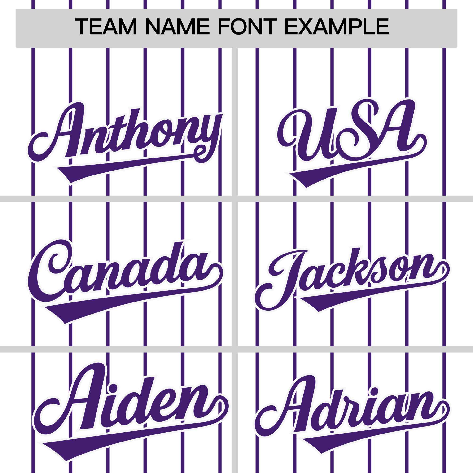 Custom White Purple Pinstripe Personalized Two-Tone Authentic Baseball Jersey