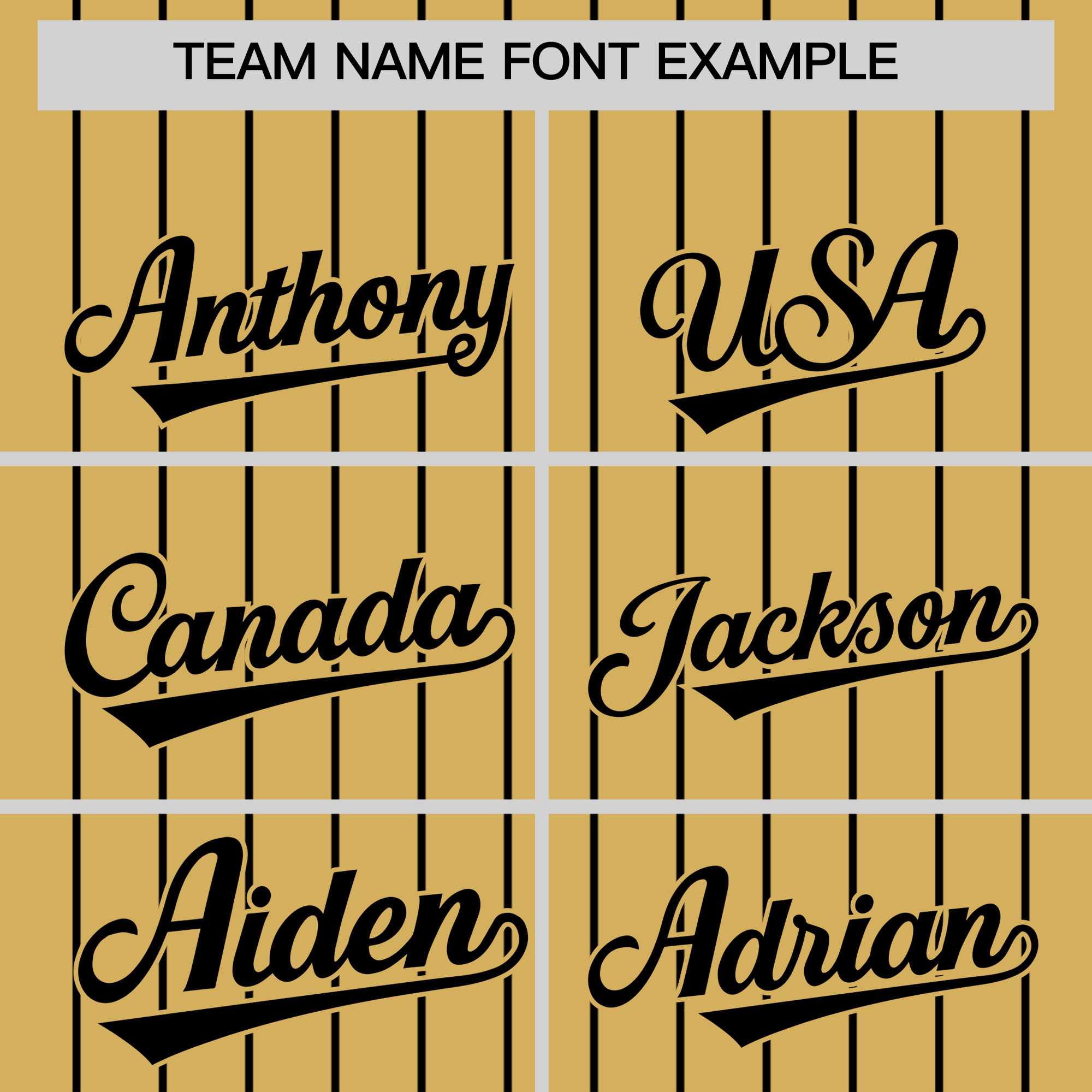 Custom Old Gold Black Pinstripe Personalized Two-Tone Authentic Baseball Jersey