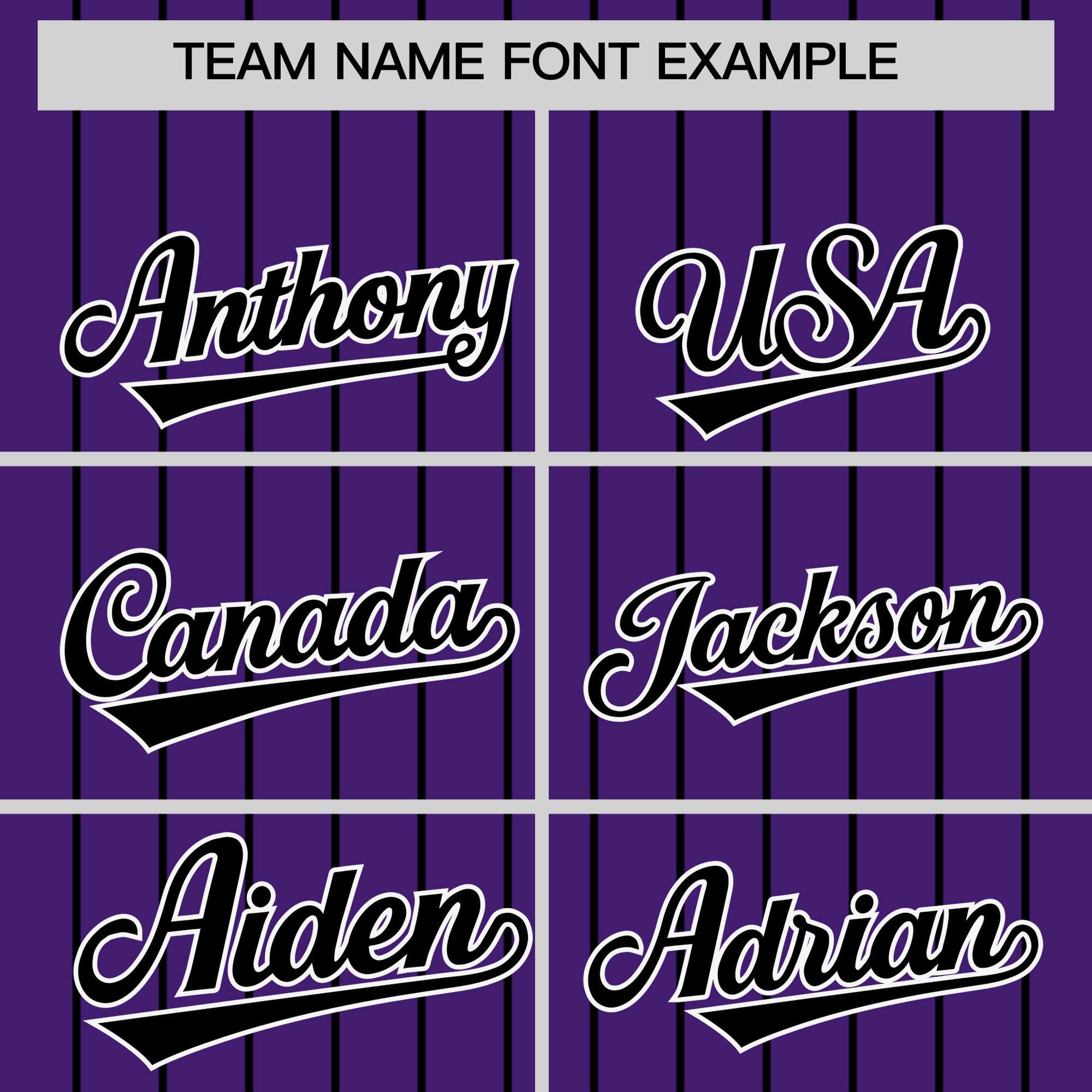 Custom Purple Black Pinstripe Personalized Two-Tone Authentic Baseball Jersey