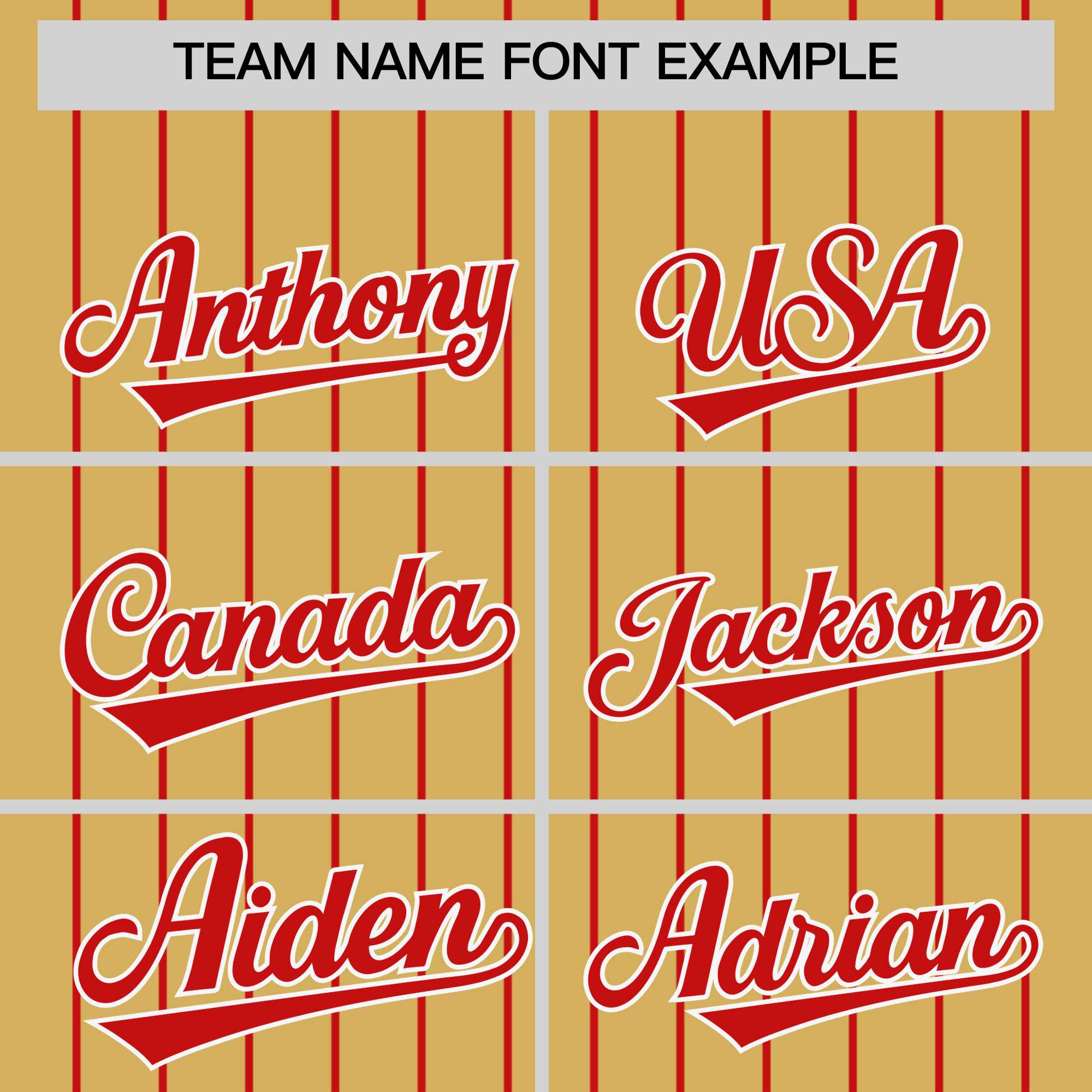 Custom Old Gold Red Pinstripe Personalized Two-Tone Authentic Baseball Jersey