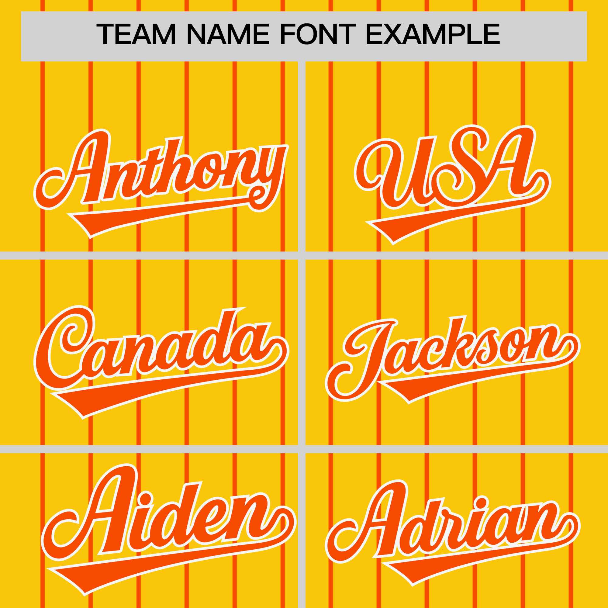 Custom Gold Orange Pinstripe Personalized Two-Tone Authentic Baseball Jersey