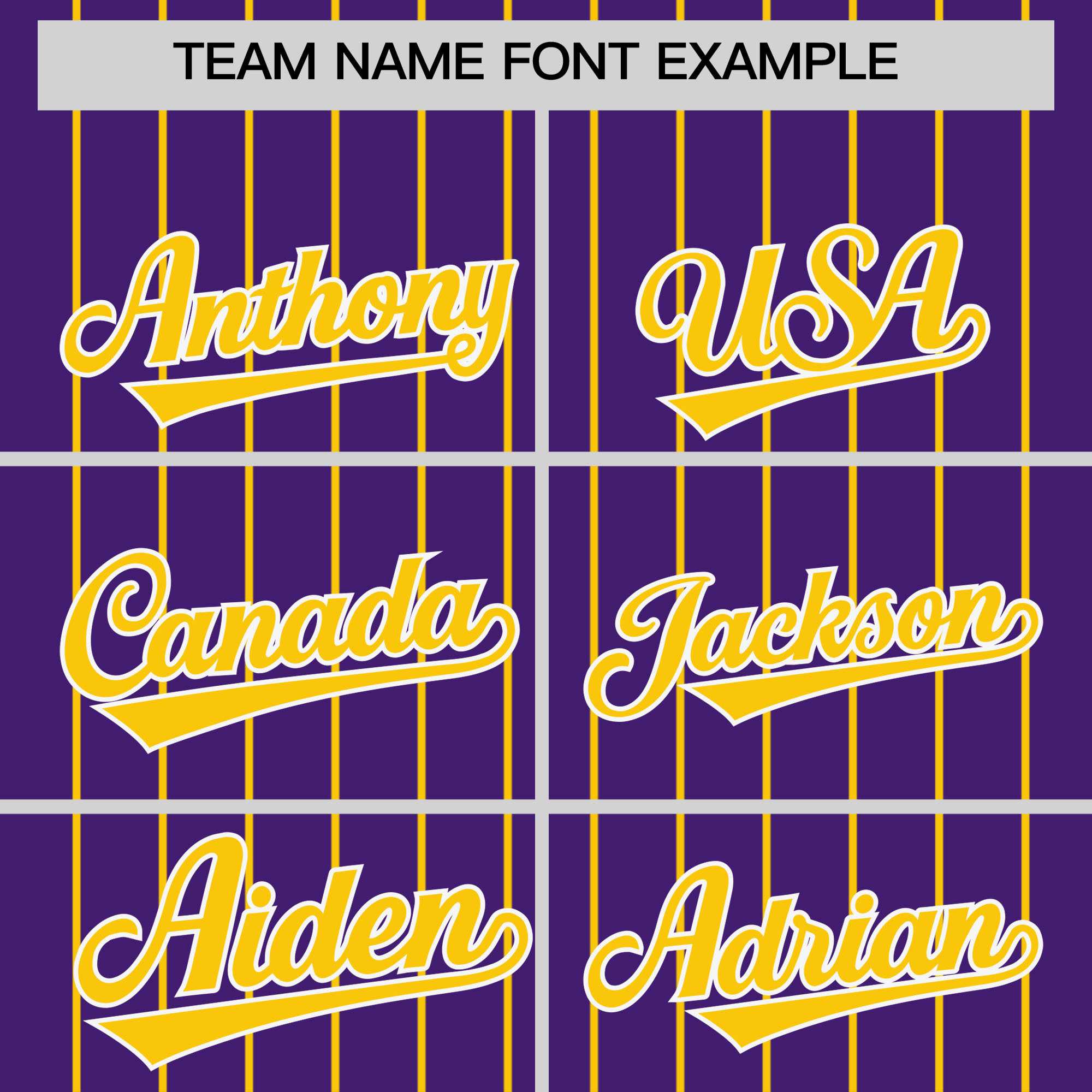 Custom Purple Gold Pinstripe Personalized Two-Tone Authentic Baseball Jersey