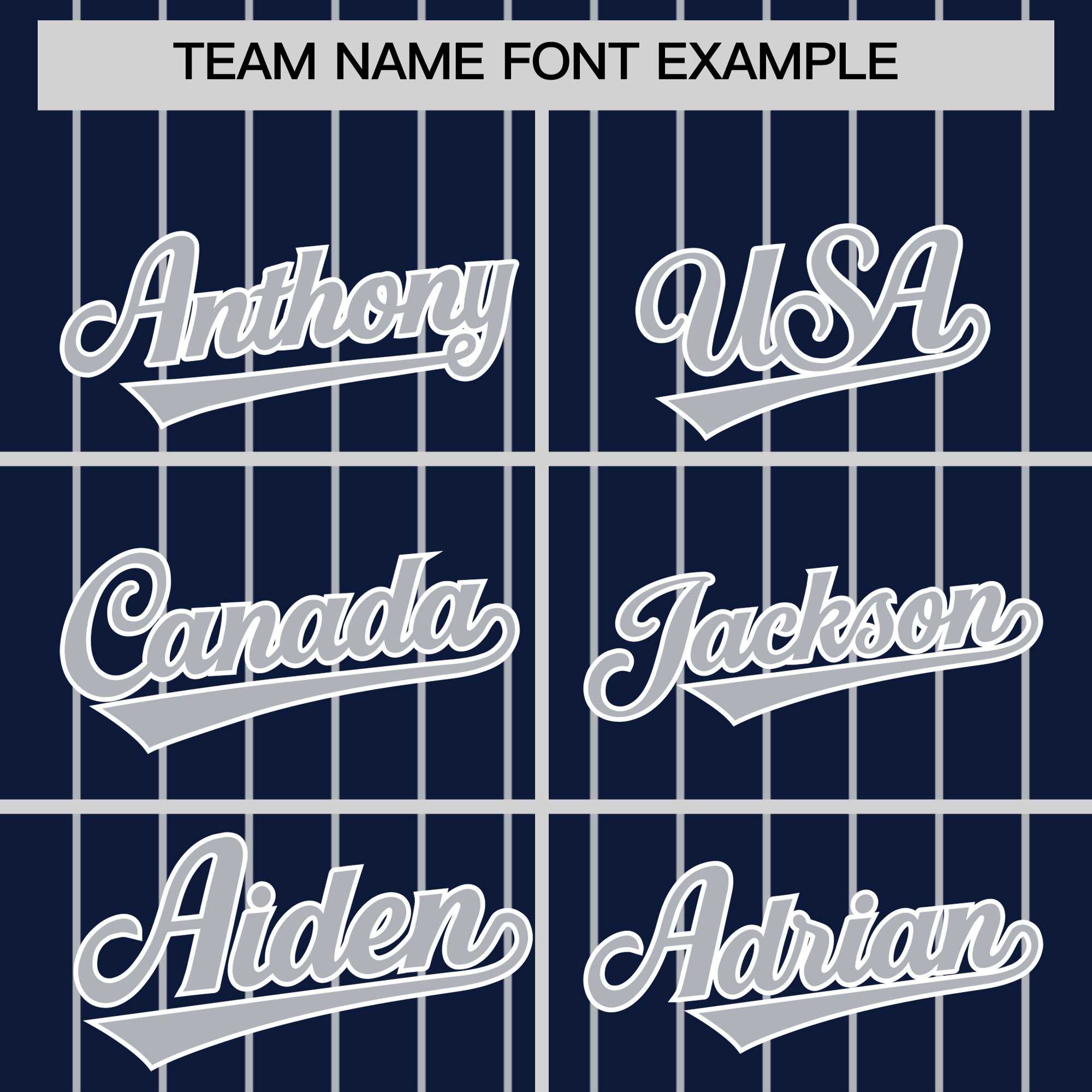 Custom Navy Gray Pinstripe Personalized Two-Tone Authentic Baseball Jersey