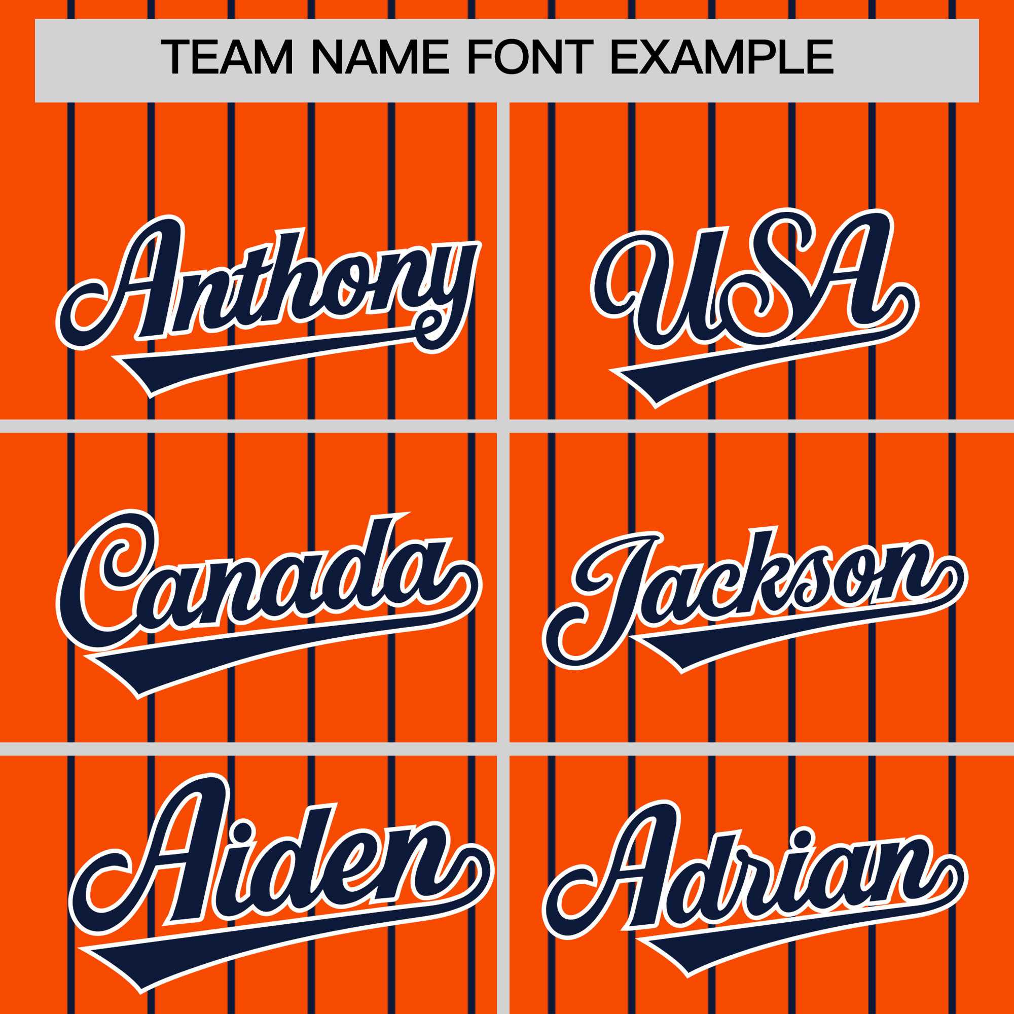 Custom Orange Navy Pinstripe Personalized Two-Tone Authentic Baseball Jersey