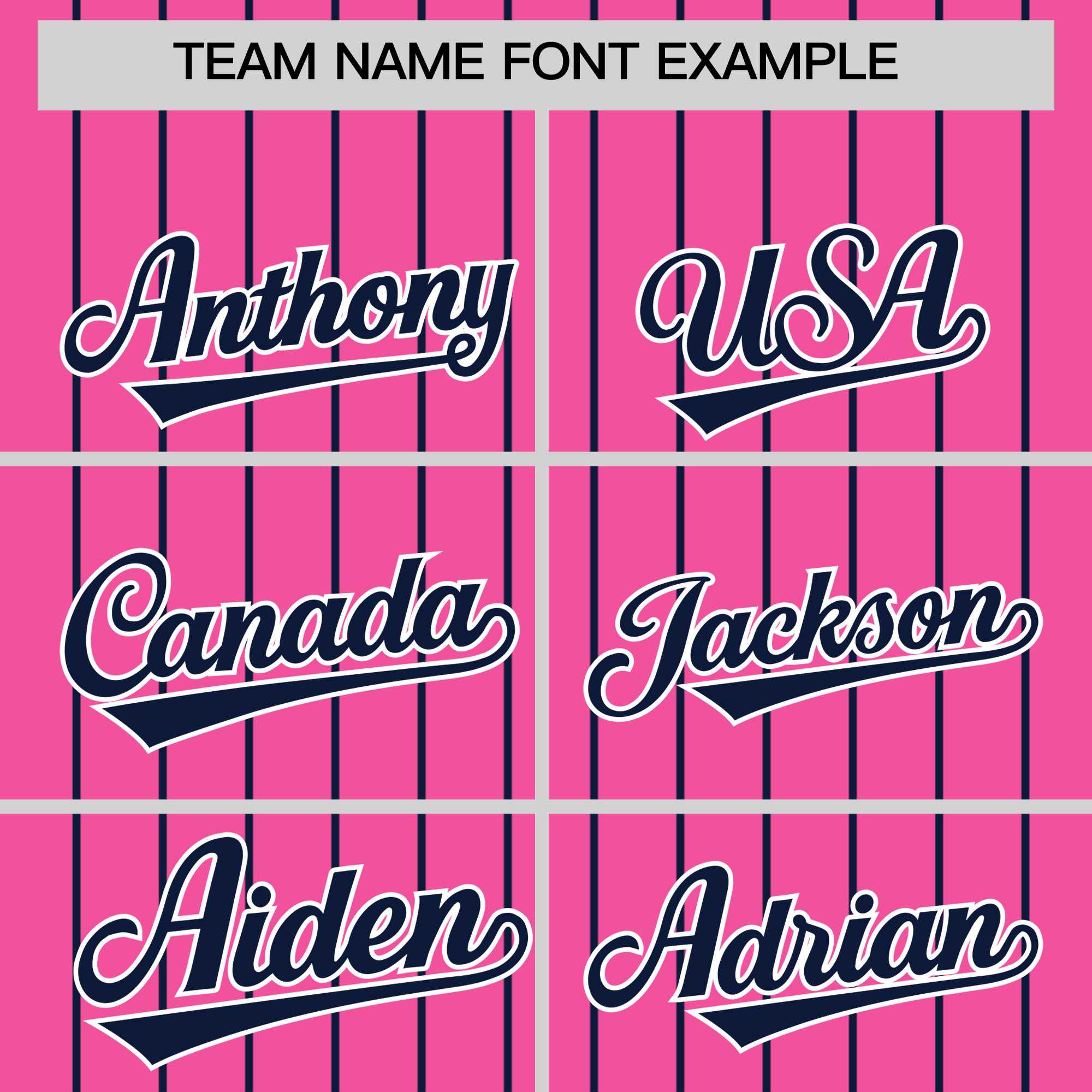 Custom Pink Navy Pinstripe Personalized Two-Tone Authentic Baseball Jersey