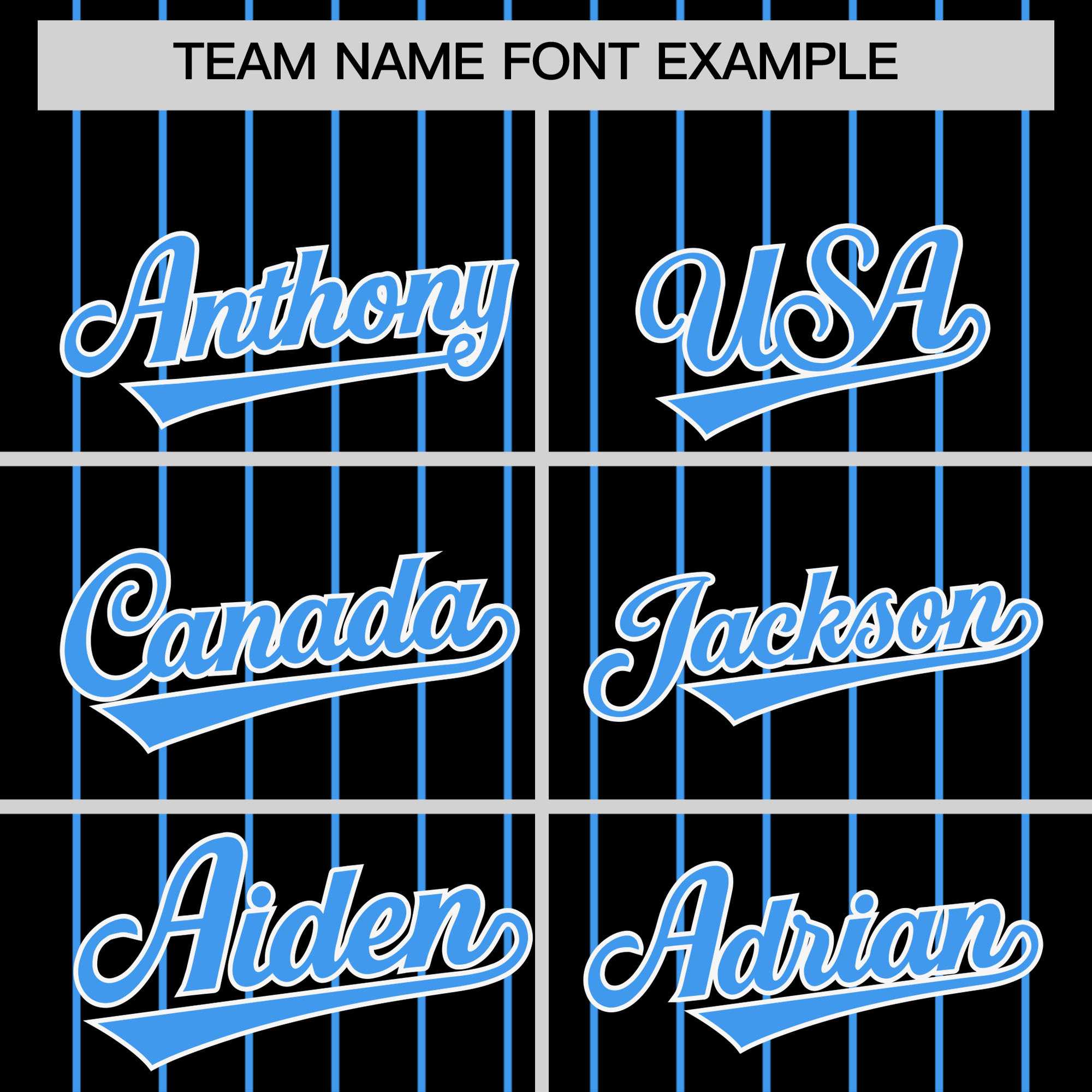 Custom Black Powder Blue Pinstripe Personalized Two-Tone Authentic Baseball Jersey