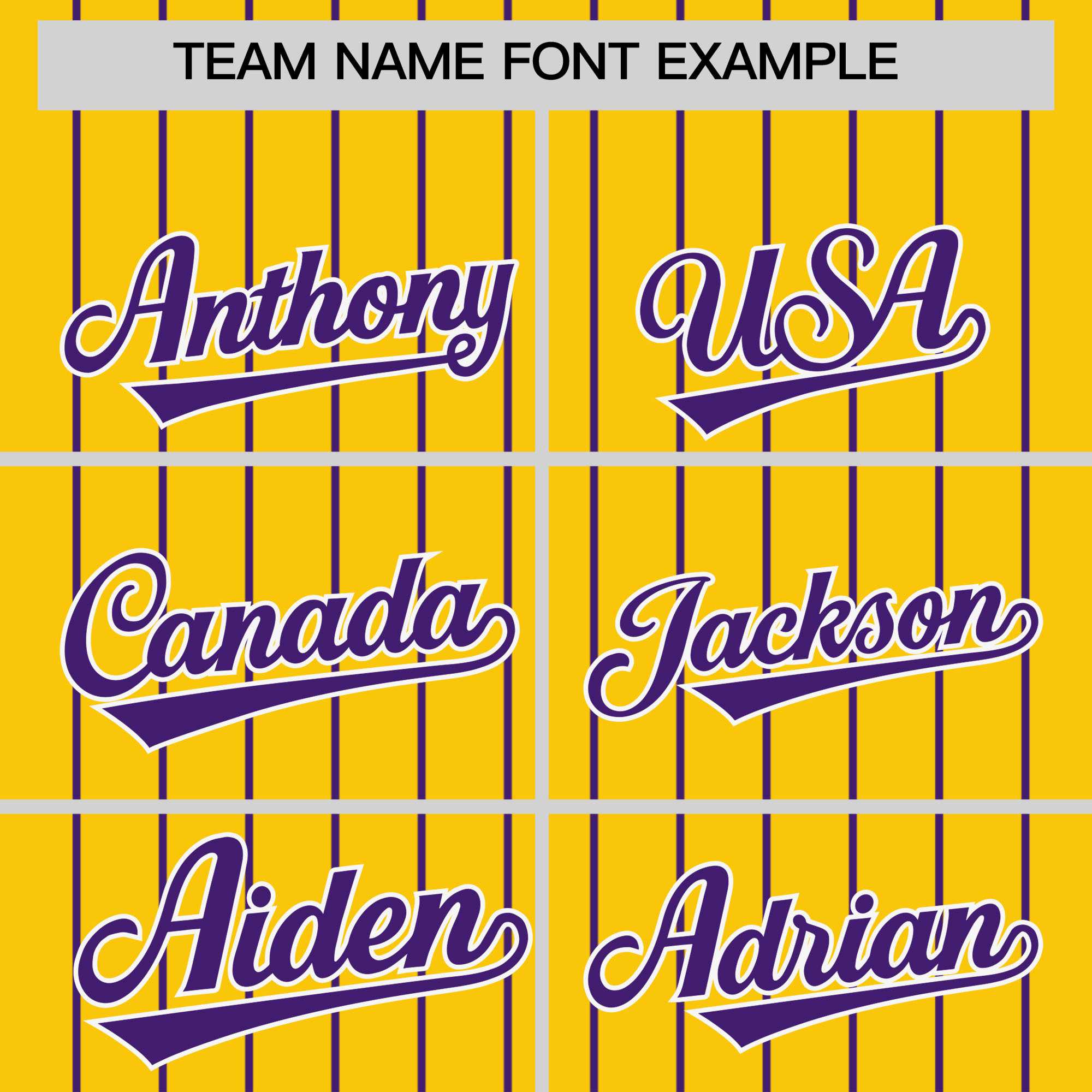 Custom Gold Purple Pinstripe Personalized Two-Tone Authentic Baseball Jersey