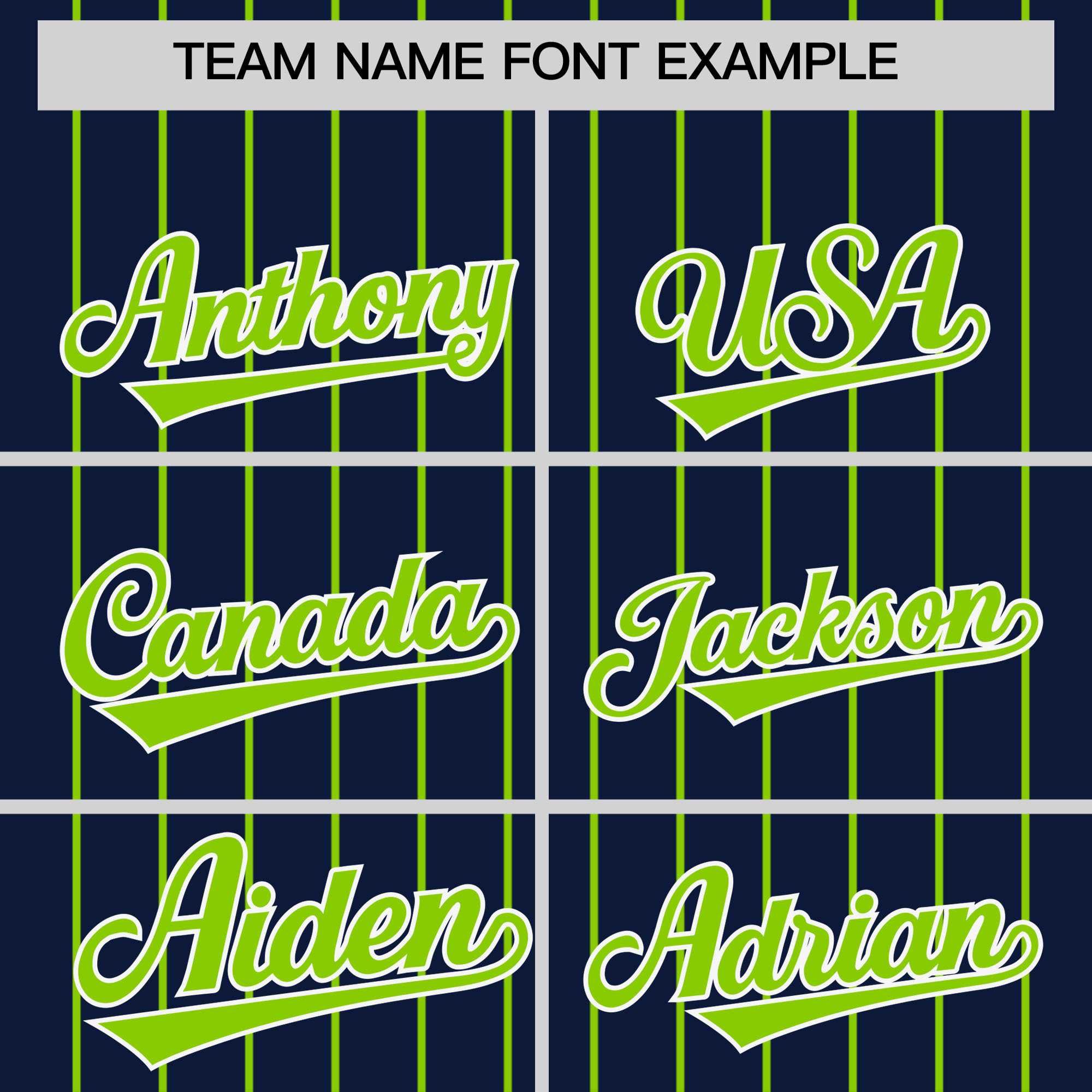 Custom Navy Neon Green Pinstripe Personalized Two-Tone Authentic Baseball Jersey