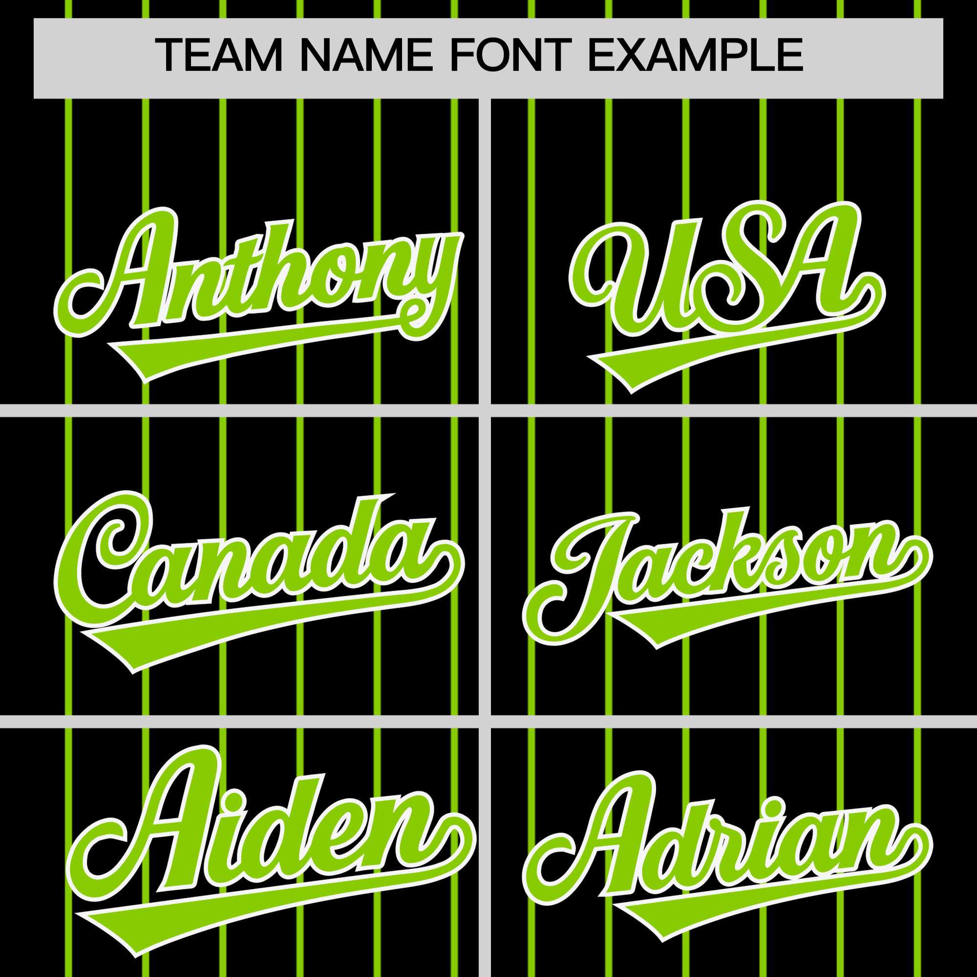 Custom Black Neon Green Pinstripe Personalized Two-Tone Authentic Baseball Jersey