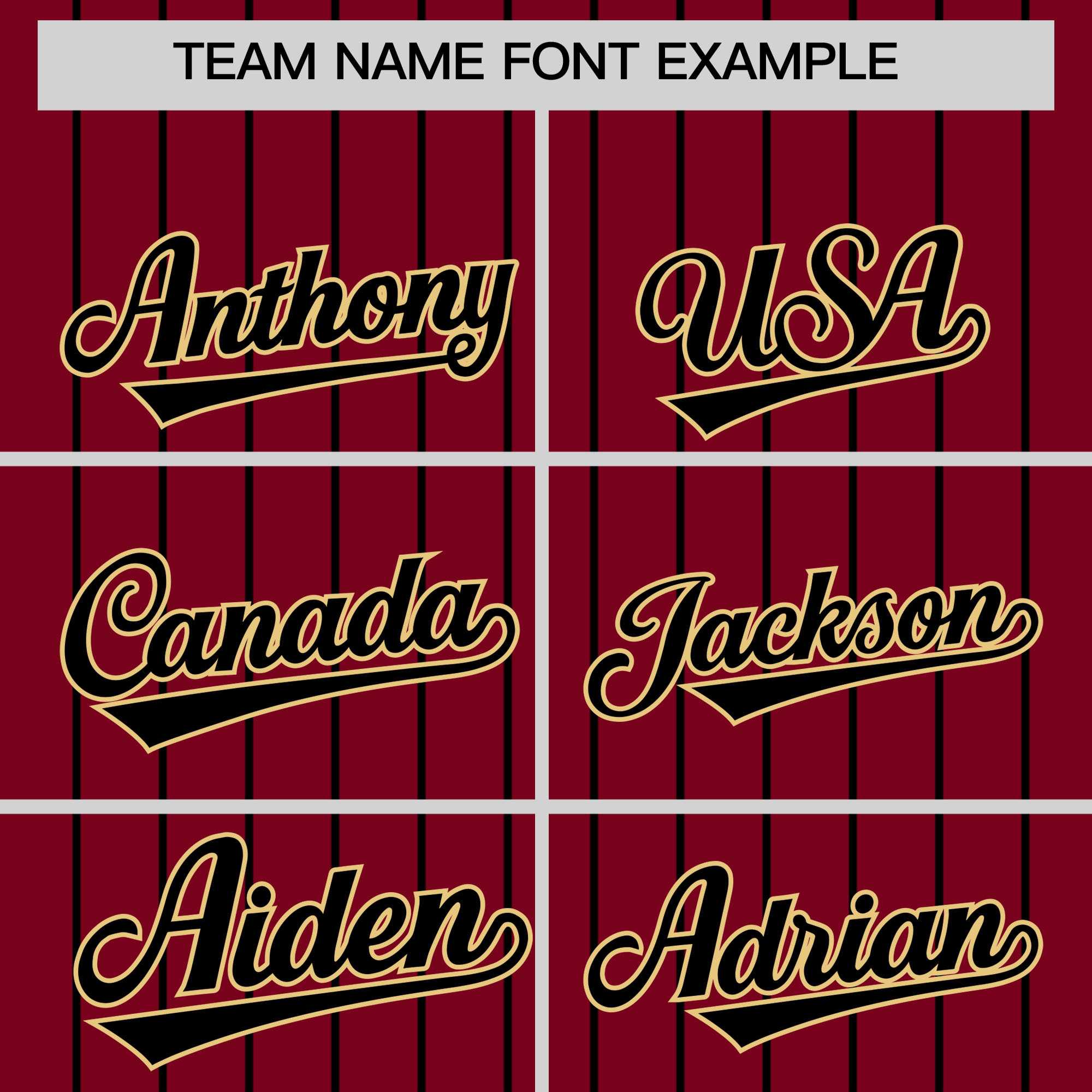 Custom Crimson Black Pinstripe Personalized Two-Tone Authentic Baseball Jersey