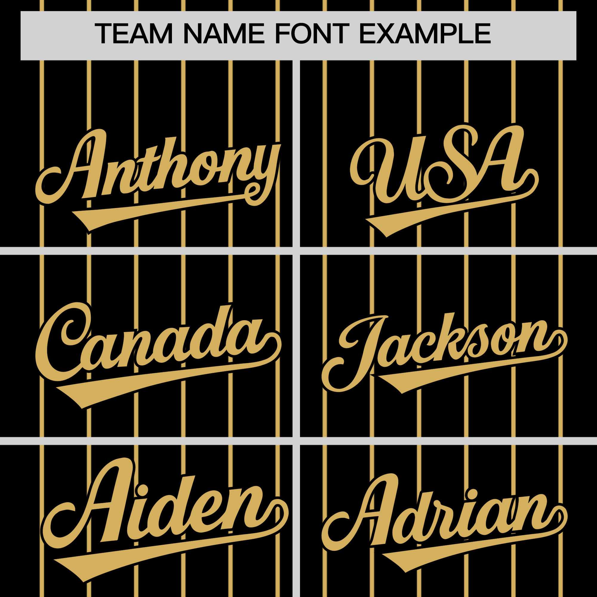 Custom Black Old Gold Pinstripe Personalized Two-Tone Authentic Baseball Jersey