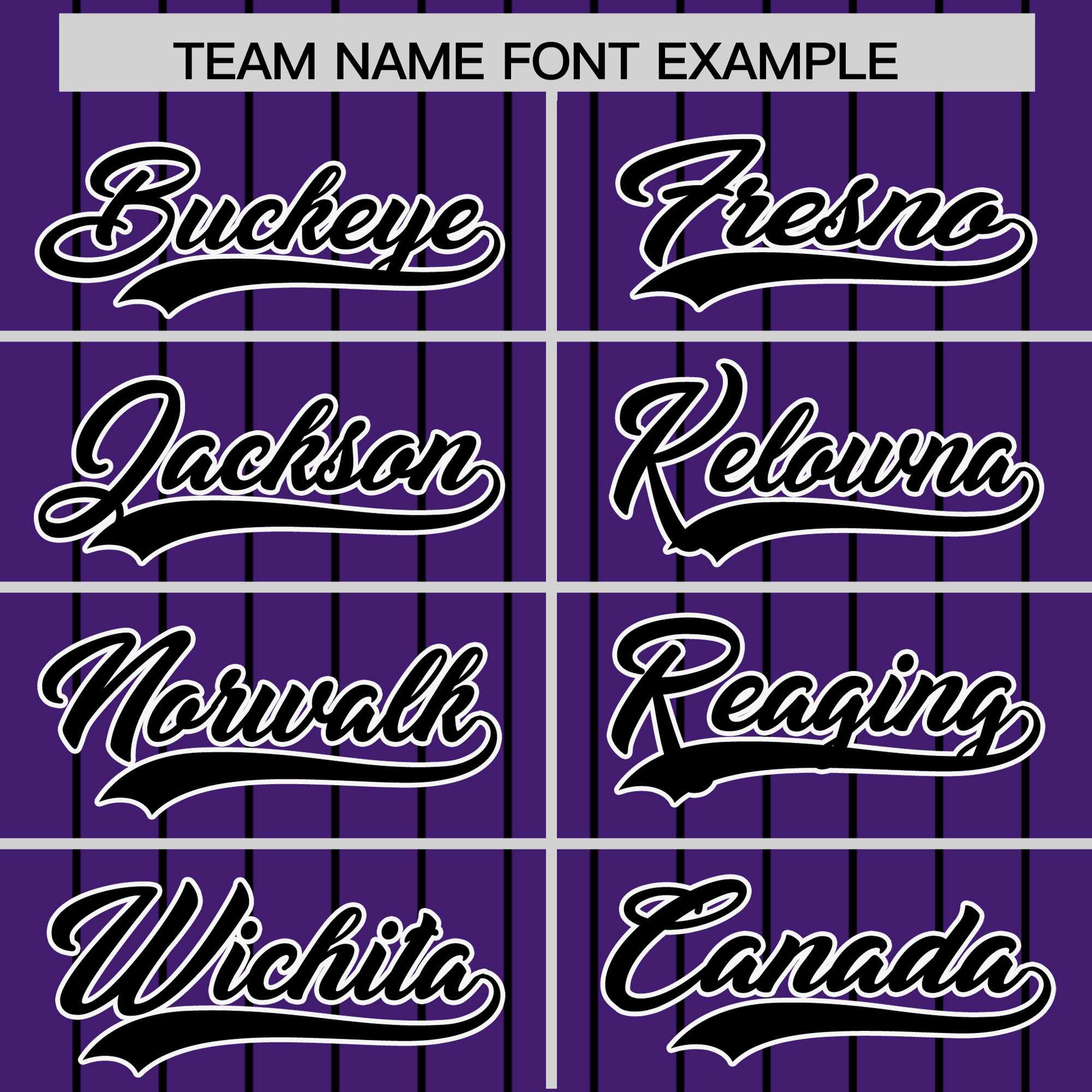 Custom Purple Black Pinstripe Personalized Two-Tone Authentic Baseball Jersey