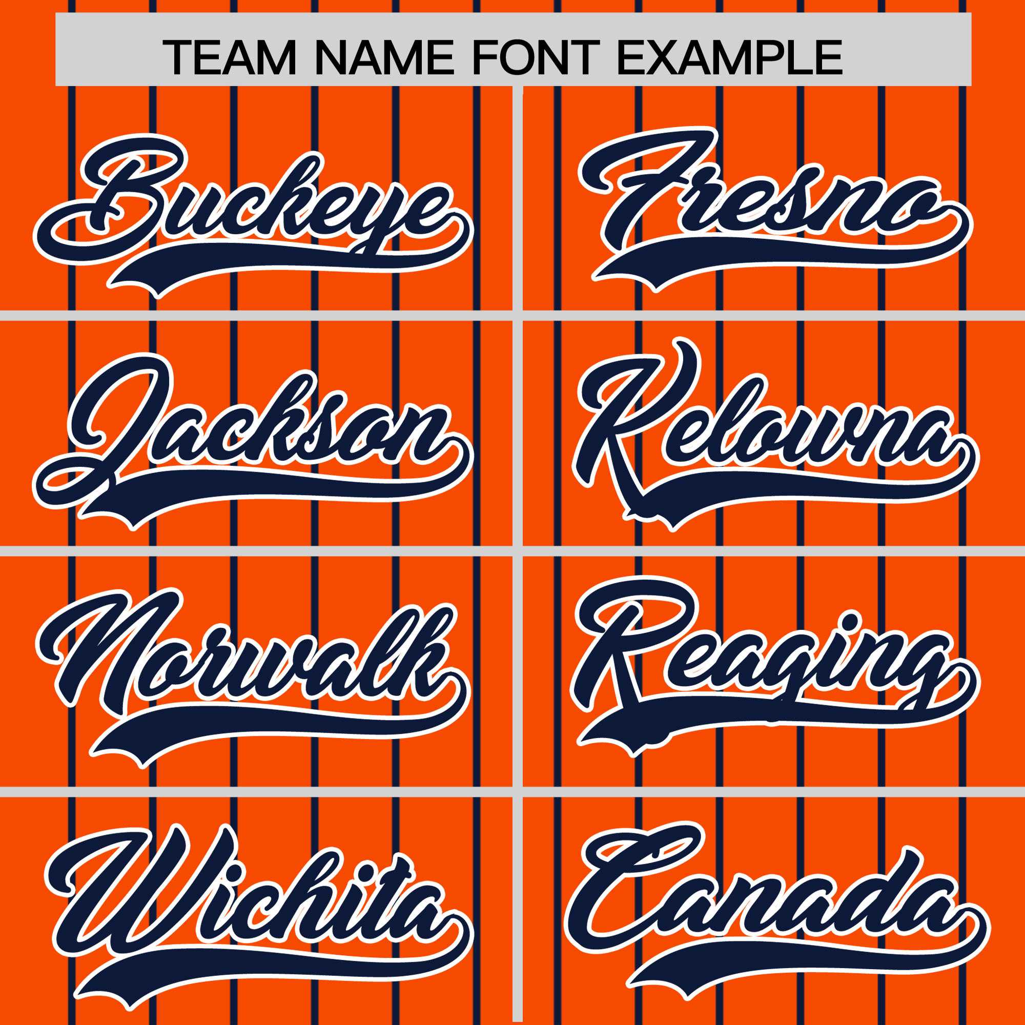 Custom Orange Navy Pinstripe Personalized Two-Tone Authentic Baseball Jersey