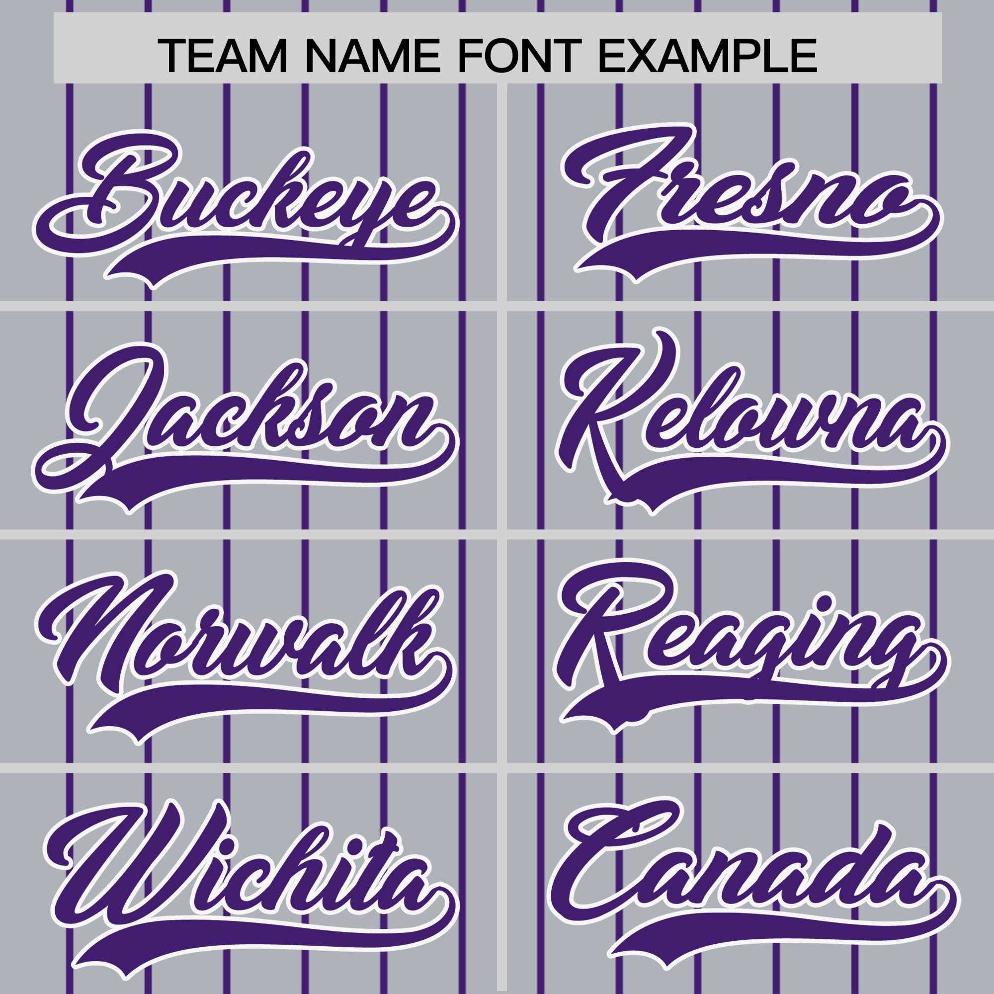 Custom Gray Purple Pinstripe Personalized Two-Tone Authentic Baseball Jersey