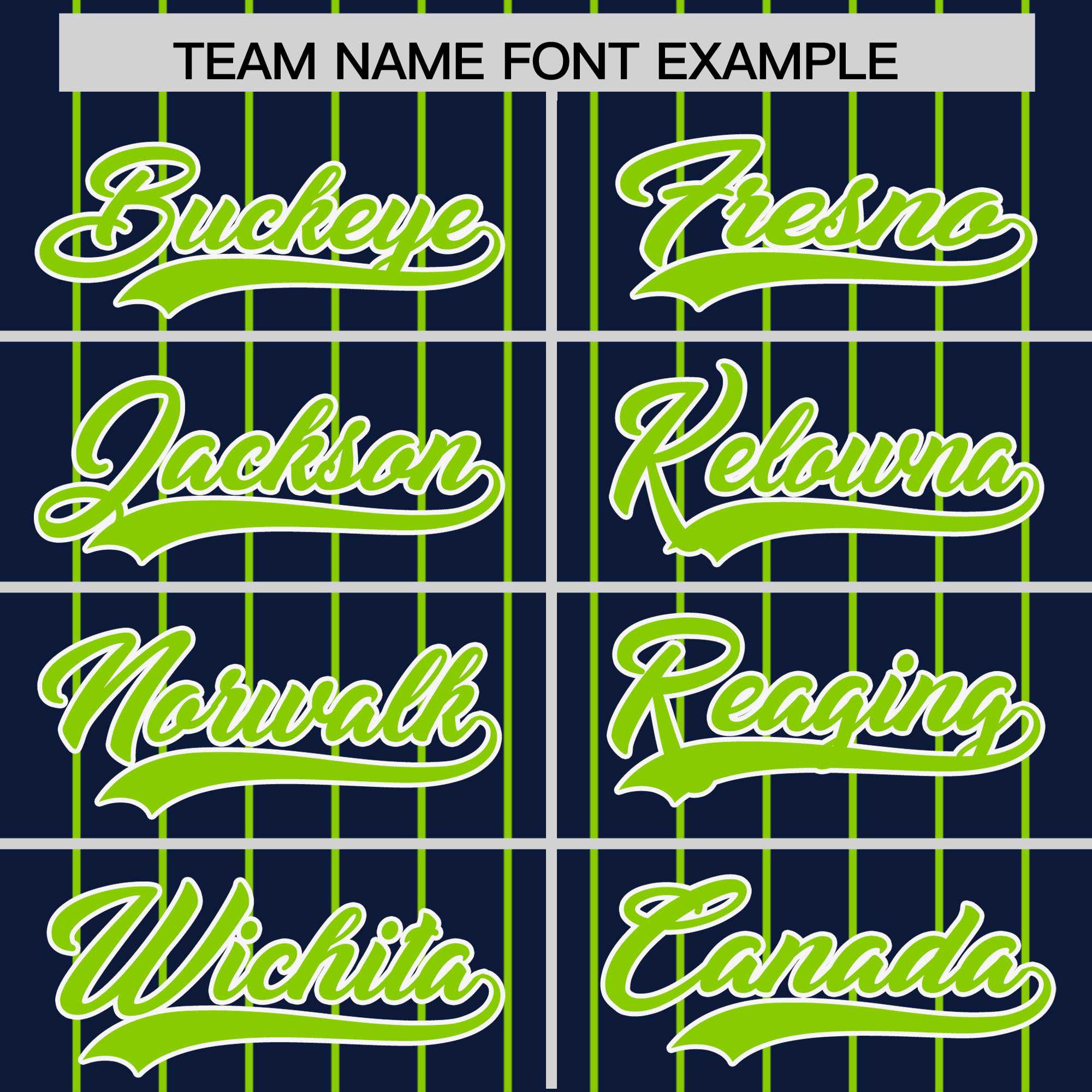 Custom Navy Neon Green Pinstripe Personalized Two-Tone Authentic Baseball Jersey