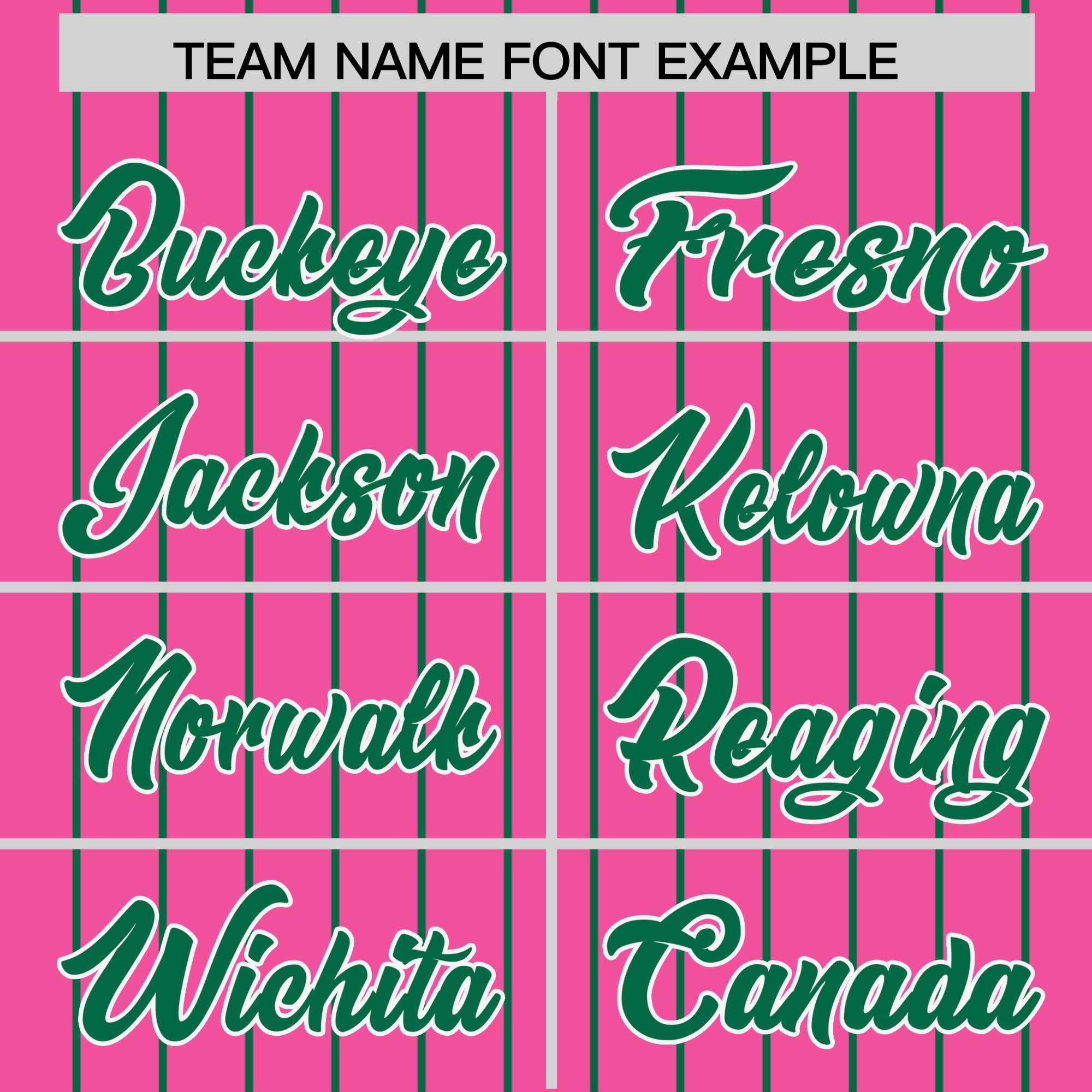 Custom Pink Kelly Green Pinstripe Personalized Two-Tone Authentic Baseball Jersey