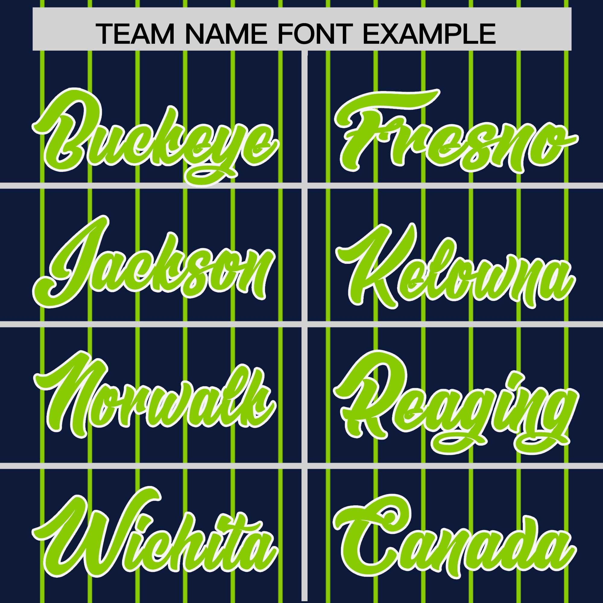 Custom Navy Neon Green Pinstripe Personalized Two-Tone Authentic Baseball Jersey