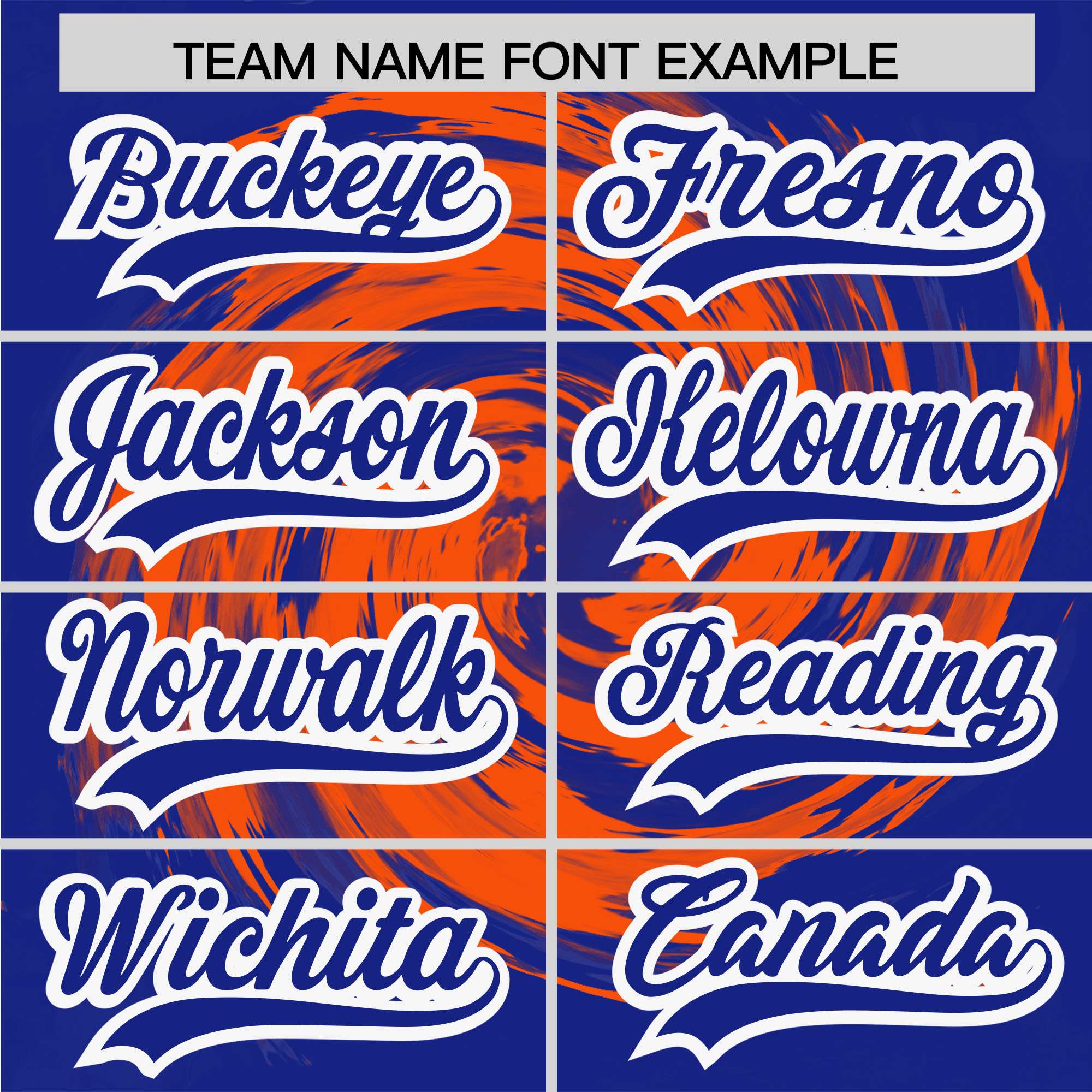 Custom Orange Royal Swirl Graffiti Pattern Authentic Baseball Jersey