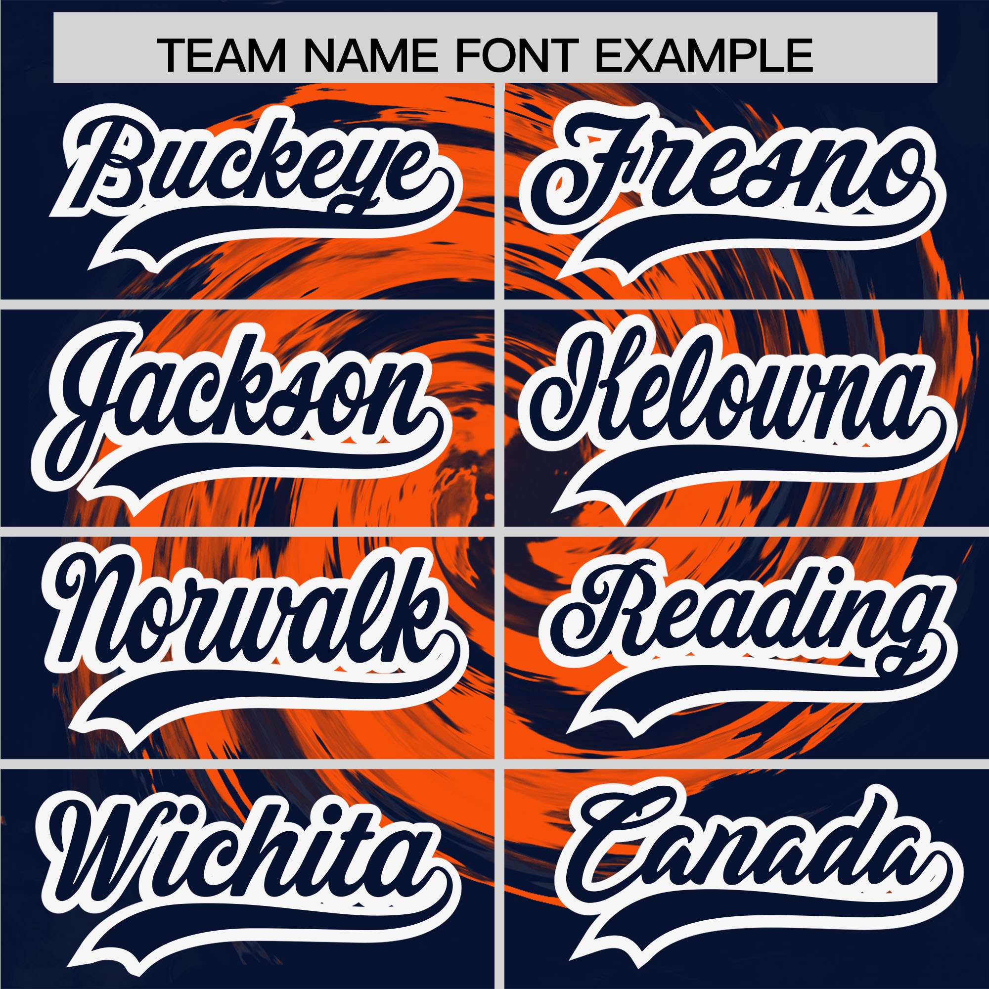 Custom Orange Navy Swirl Graffiti Pattern Authentic Baseball Jersey