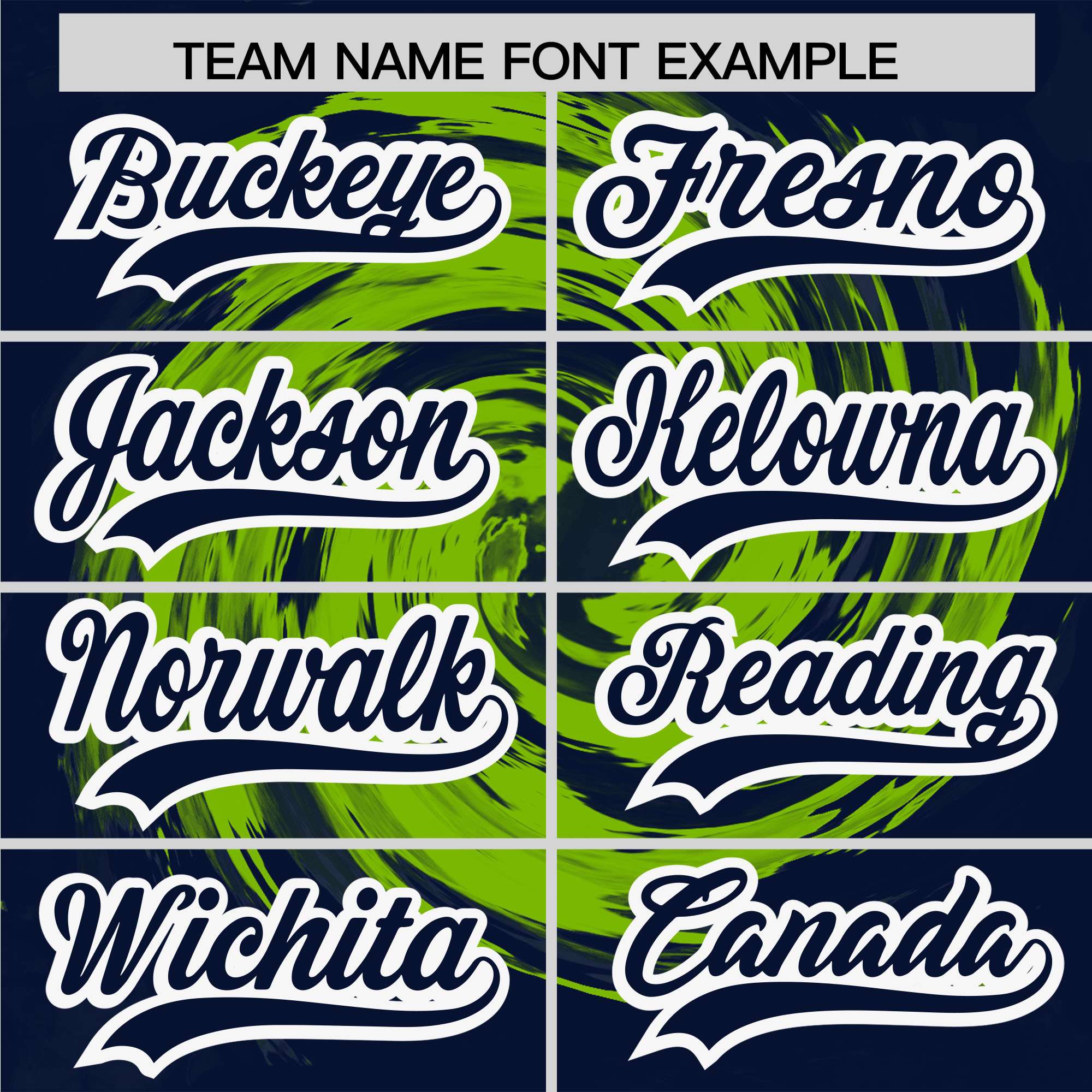 Custom Neon Green Navy Swirl Graffiti Pattern Authentic Baseball Jersey