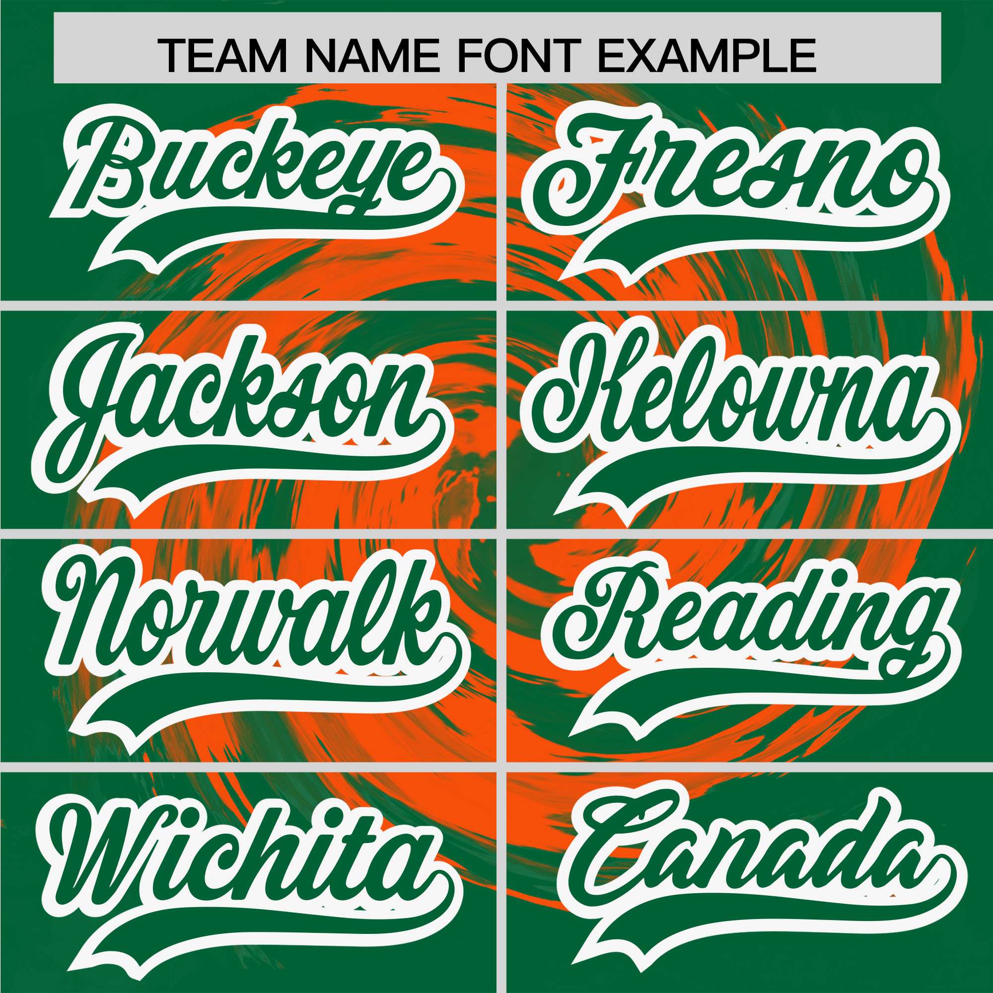 Custom Orange Kelly Green Swirl Graffiti Pattern Authentic Baseball Jersey