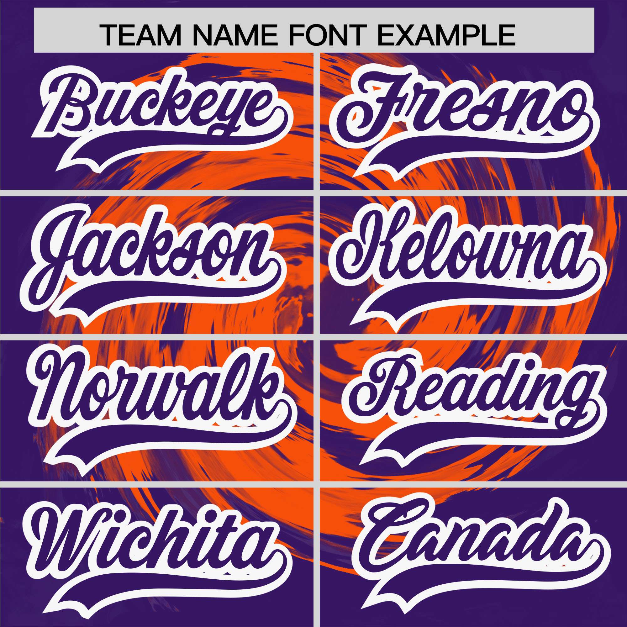 Custom Purple Orange Swirl Graffiti Pattern Authentic Baseball Jersey