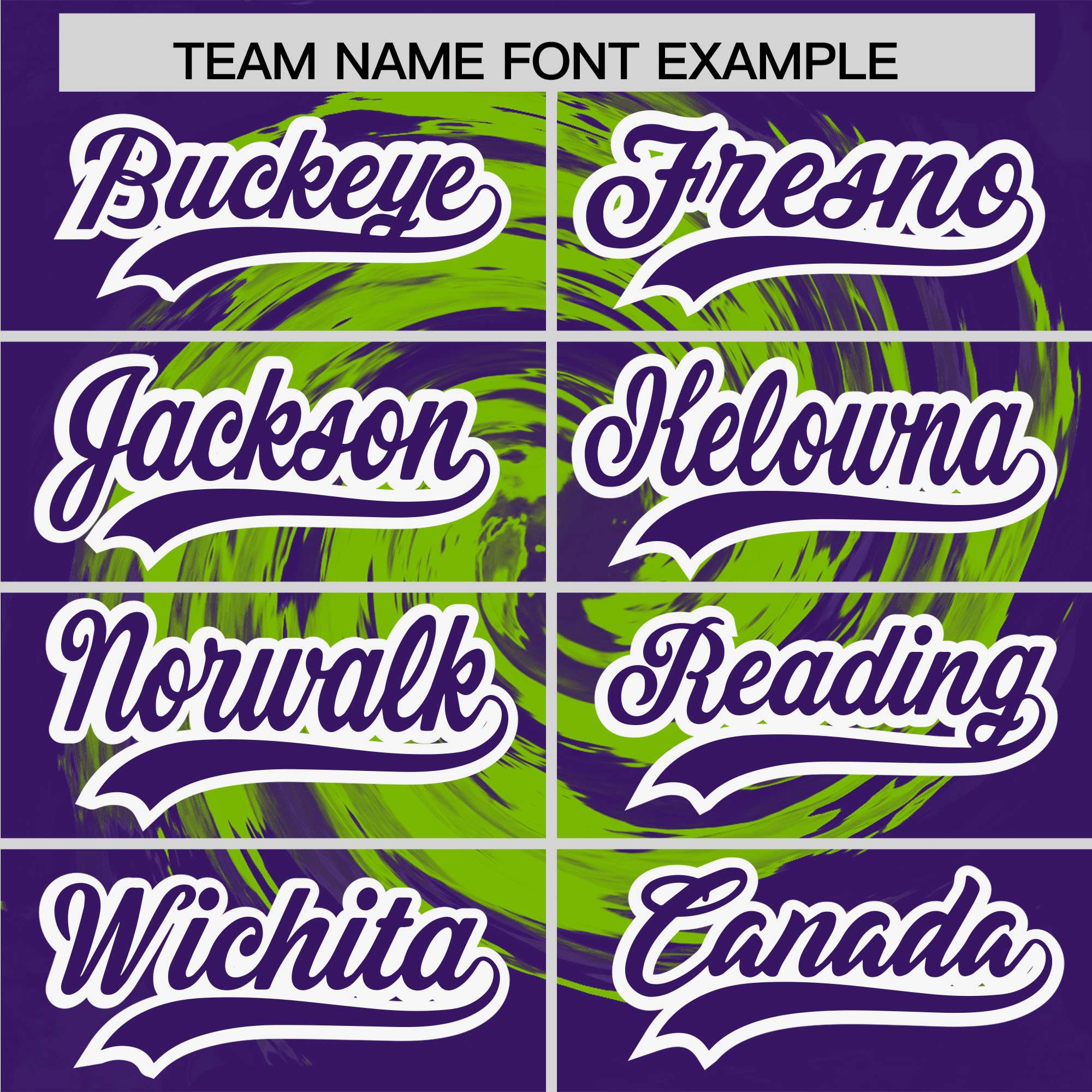 Custom Neon Green Purple Swirl Graffiti Pattern Authentic Baseball Jersey