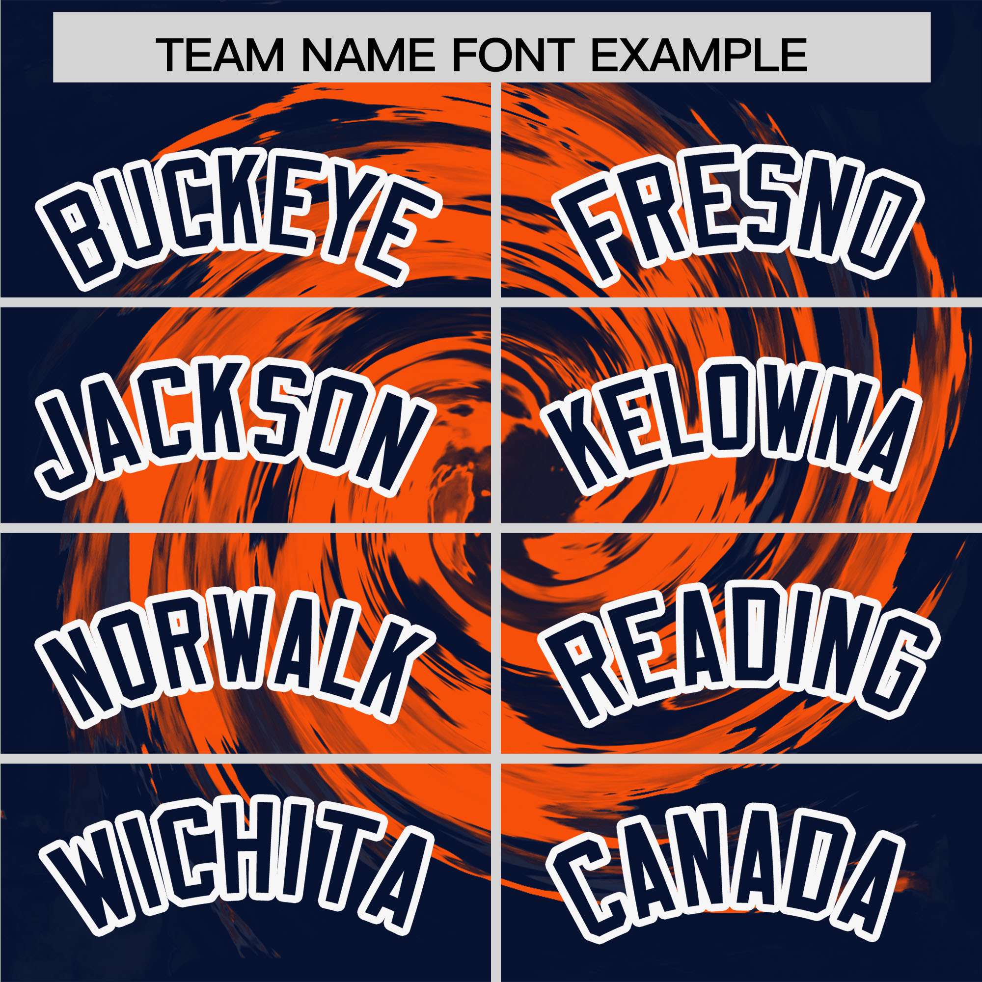 Custom Orange Navy Swirl Graffiti Pattern Authentic Baseball Jersey