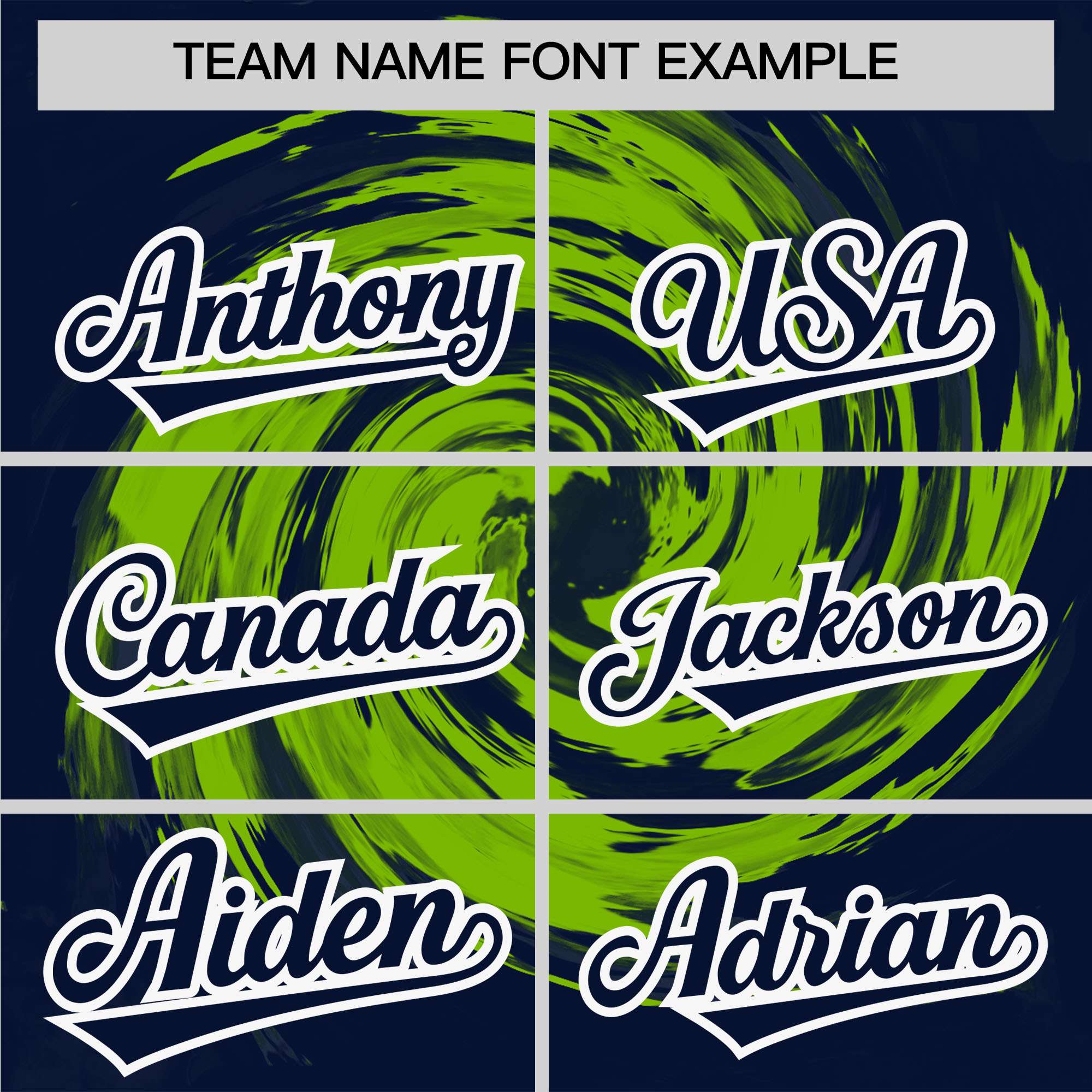 Custom Neon Green Navy Swirl Graffiti Pattern Authentic Baseball Jersey