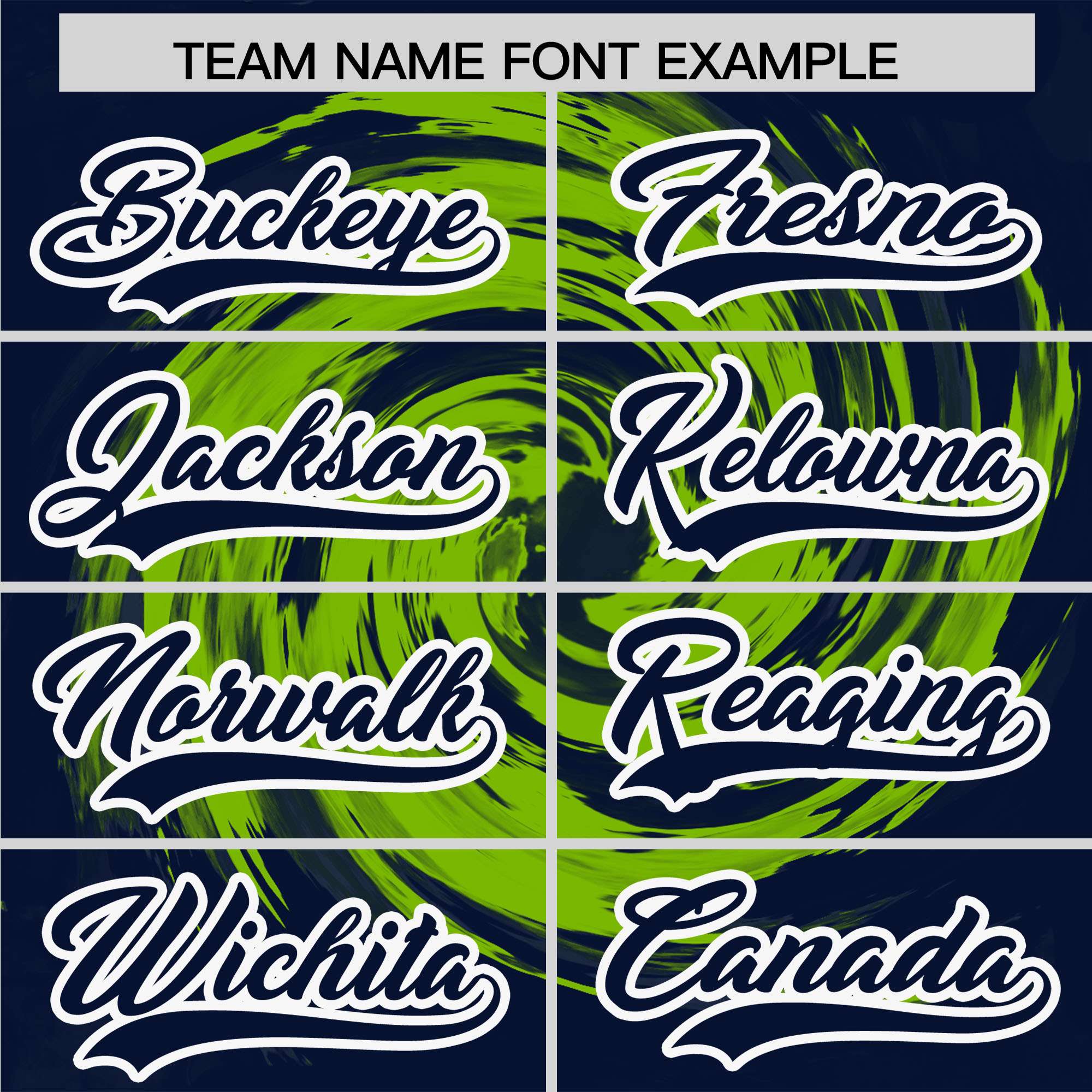 Custom Neon Green Navy Swirl Graffiti Pattern Authentic Baseball Jersey