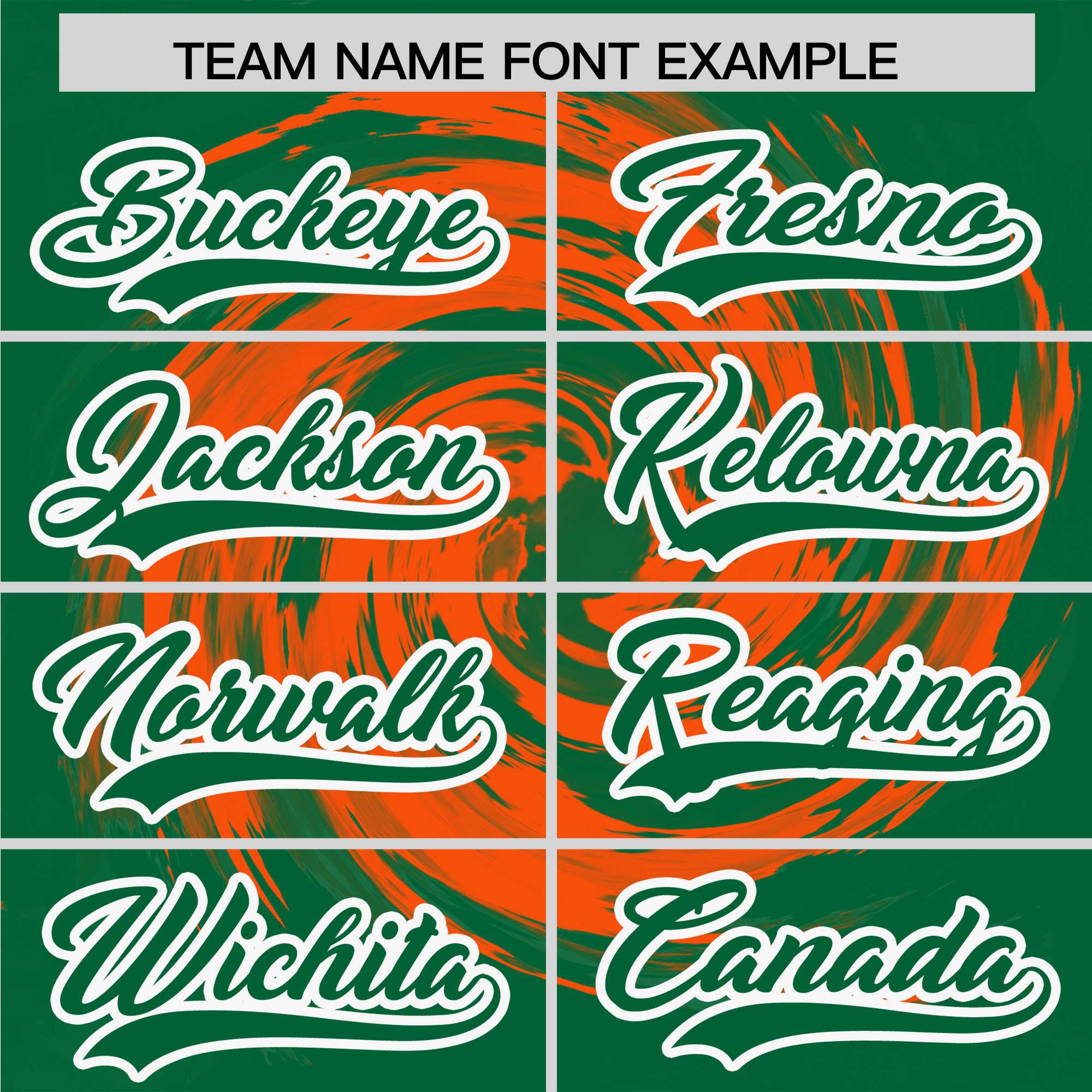 Custom Orange Kelly Green Swirl Graffiti Pattern Authentic Baseball Jersey