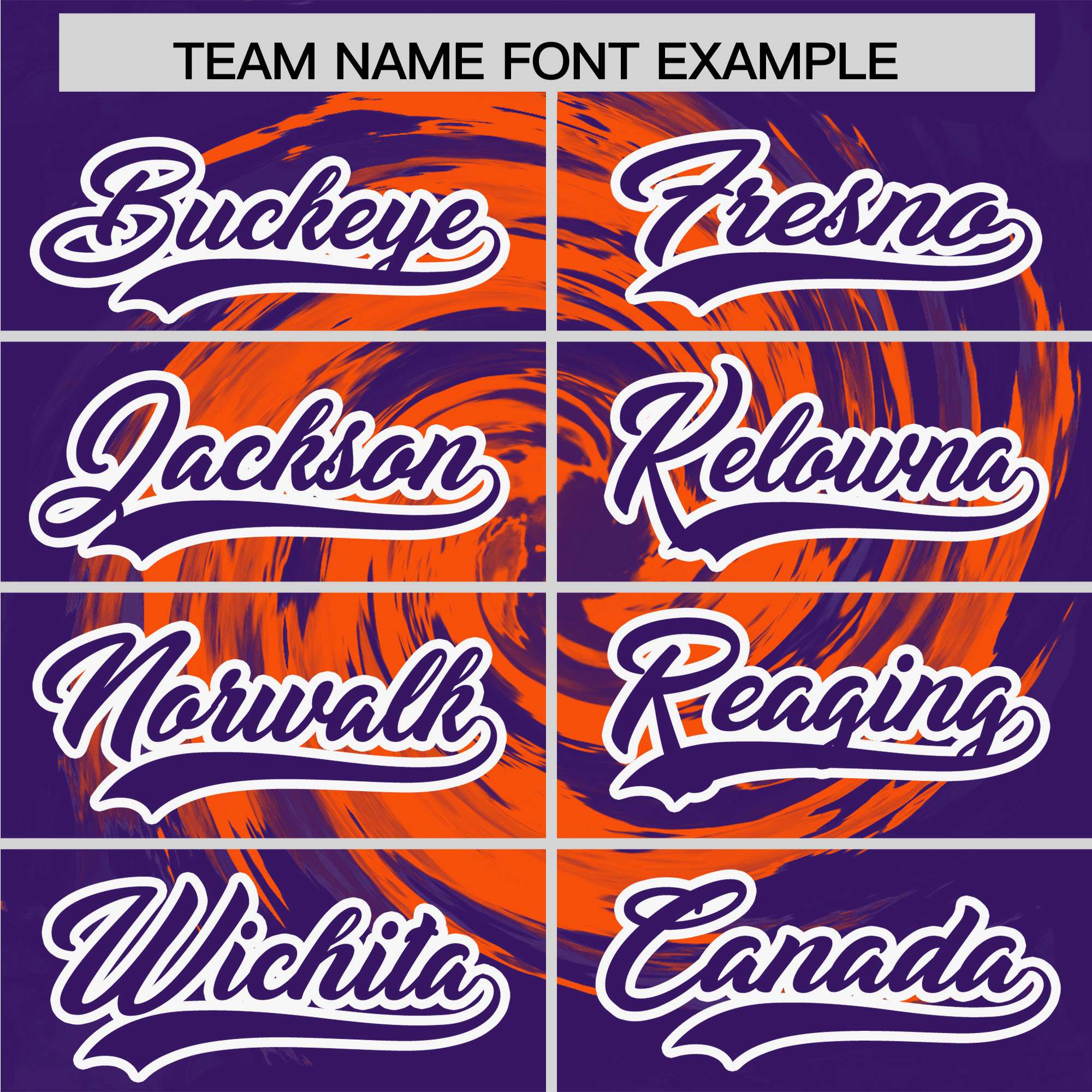 Custom Purple Orange Swirl Graffiti Pattern Authentic Baseball Jersey