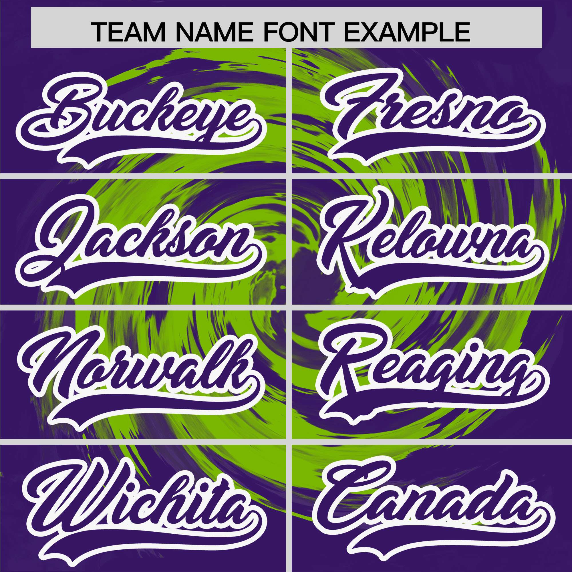 Custom Neon Green Purple Swirl Graffiti Pattern Authentic Baseball Jersey