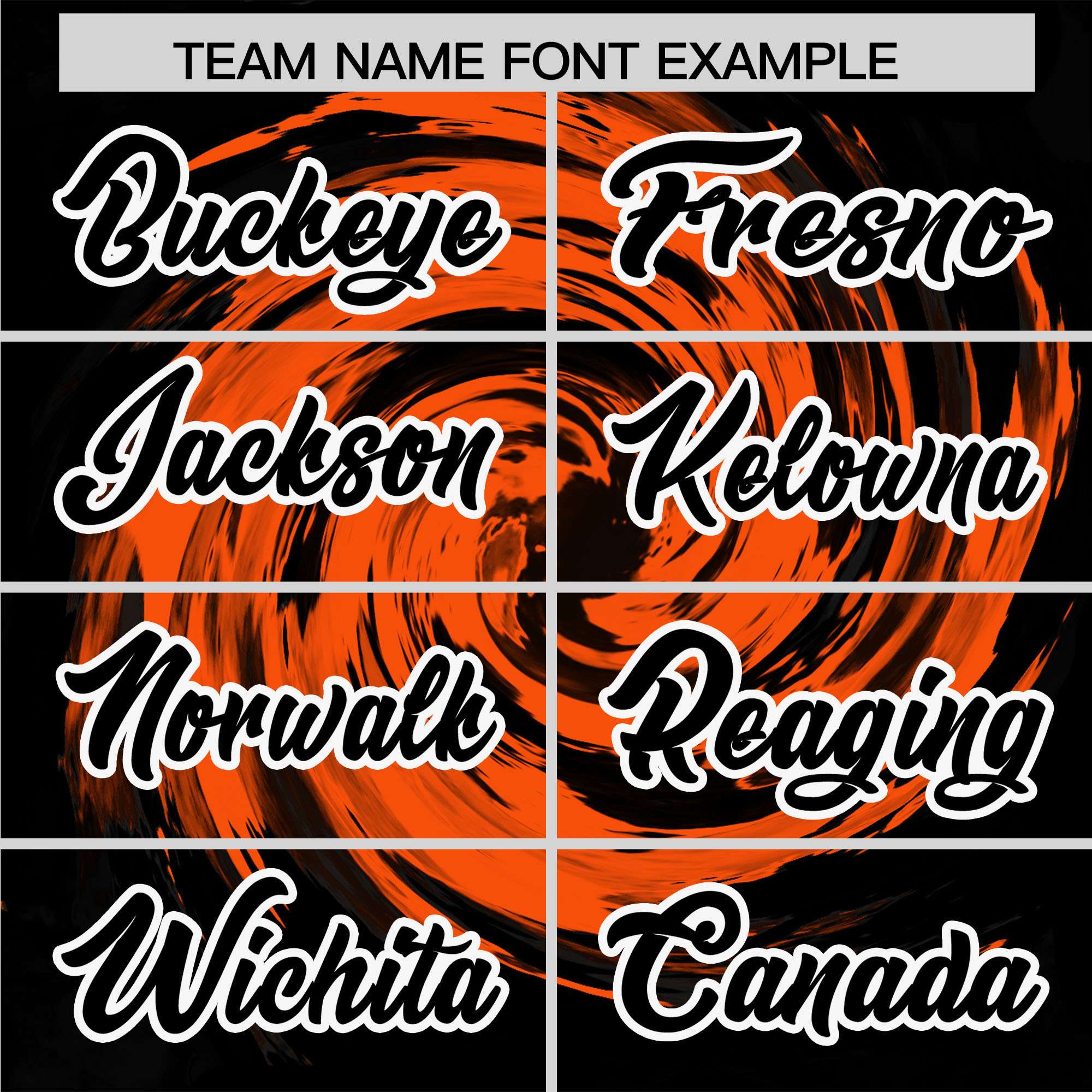 Custom Orange Black Swirl Graffiti Pattern Authentic Baseball Jersey