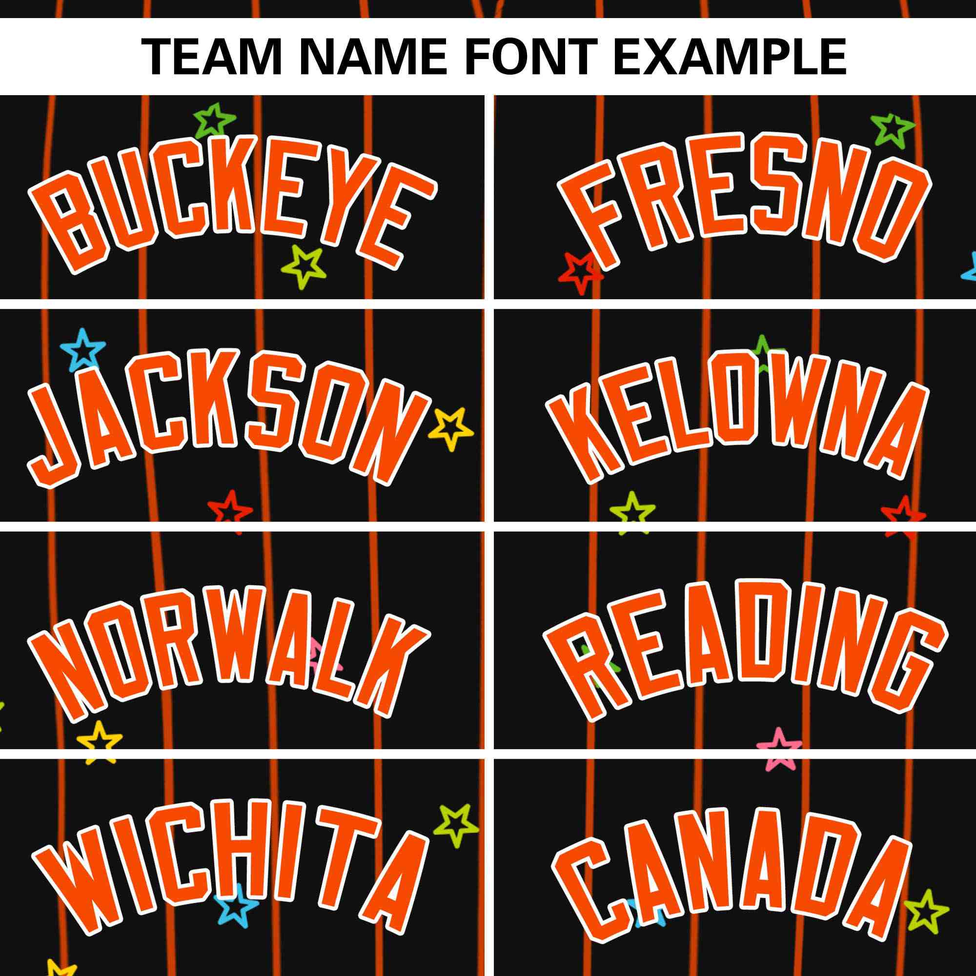 Custom Black Orange Stripe Fashion Personalized Star Pattern Authentic Baseball Jersey