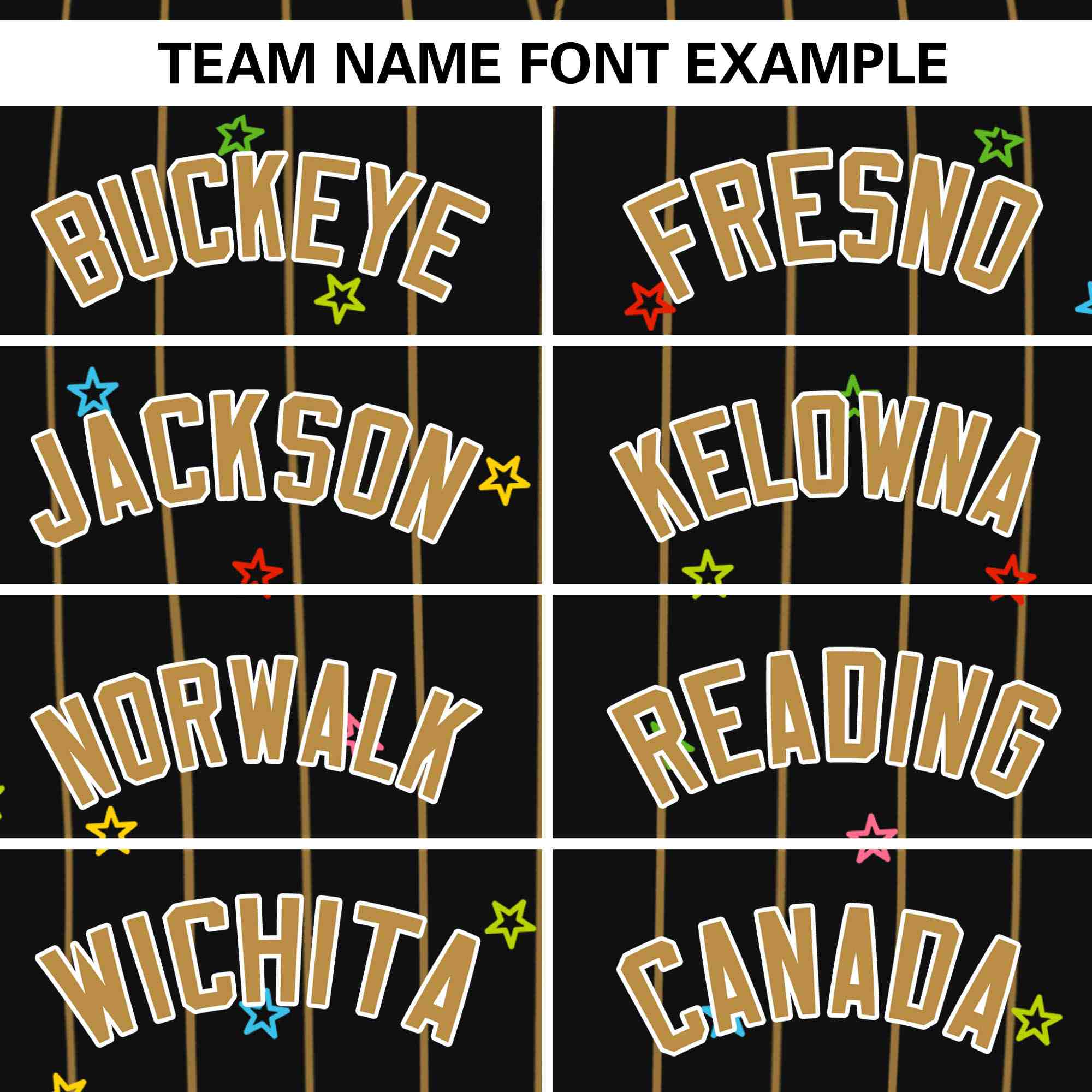 Custom Black Old Gold Stripe Fashion Personalized Star Pattern Authentic Baseball Jersey