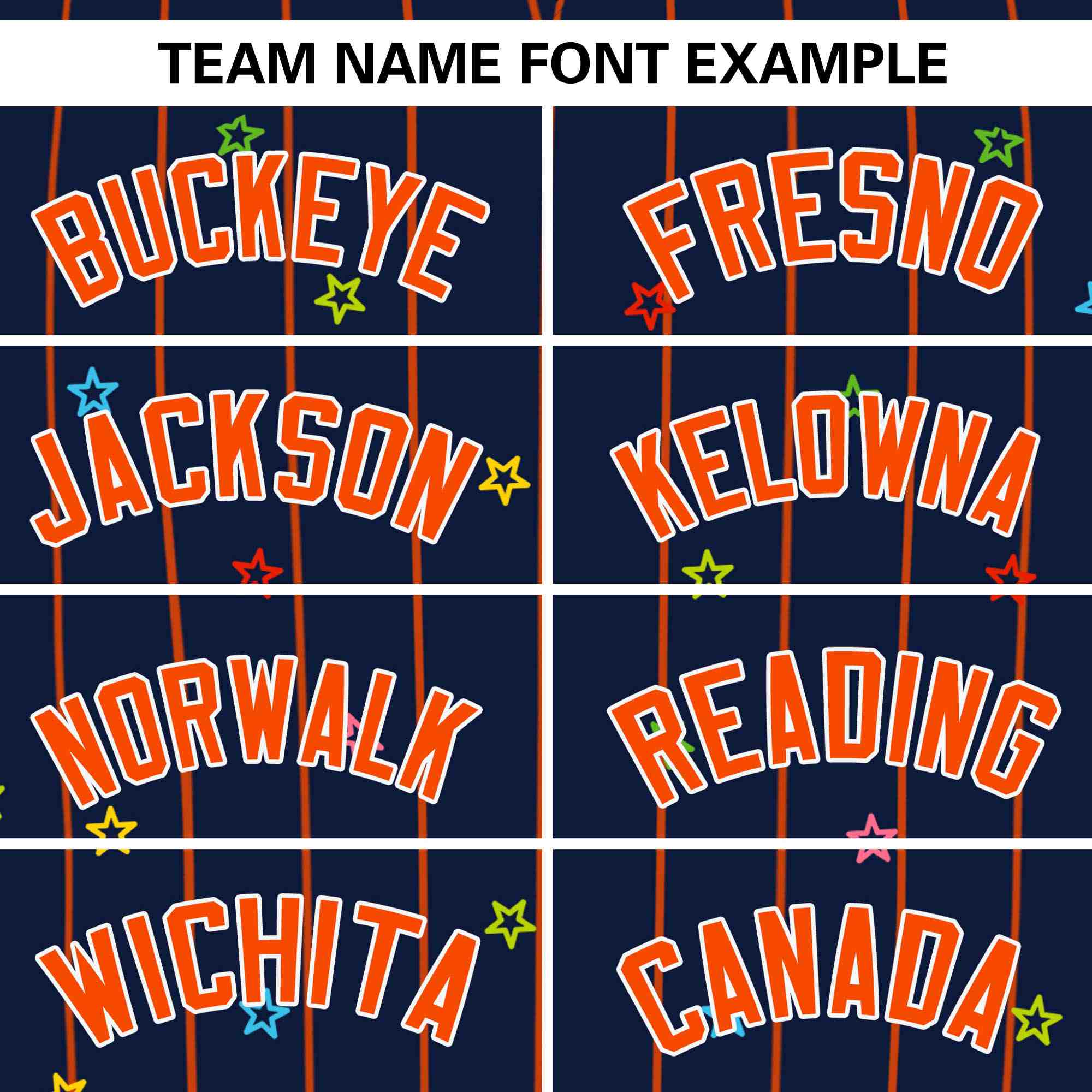 Custom Navy Orange Stripe Fashion Personalized Star Pattern Authentic Baseball Jersey