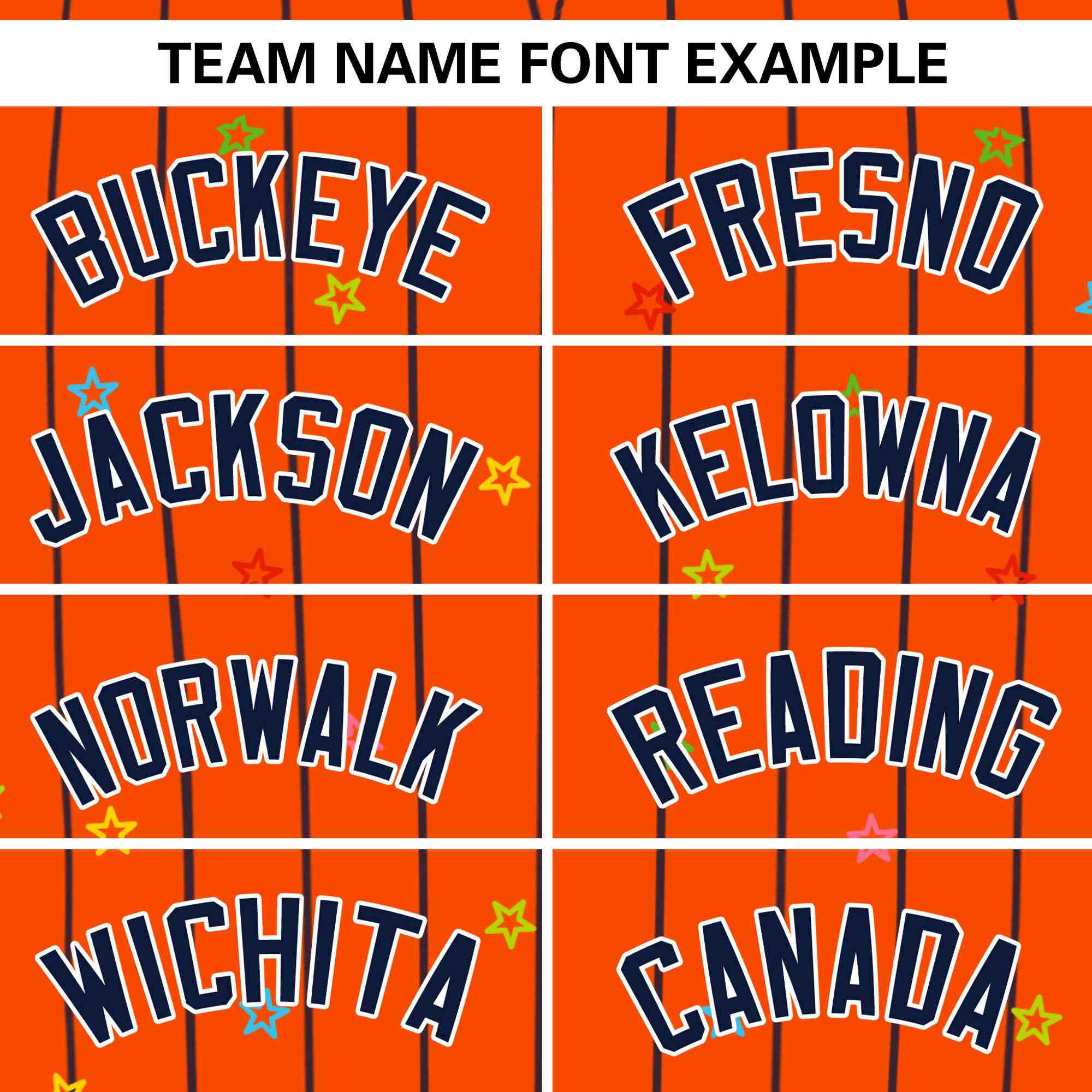 Custom Orange Navy Stripe Fashion Personalized Star Pattern Authentic Baseball Jersey