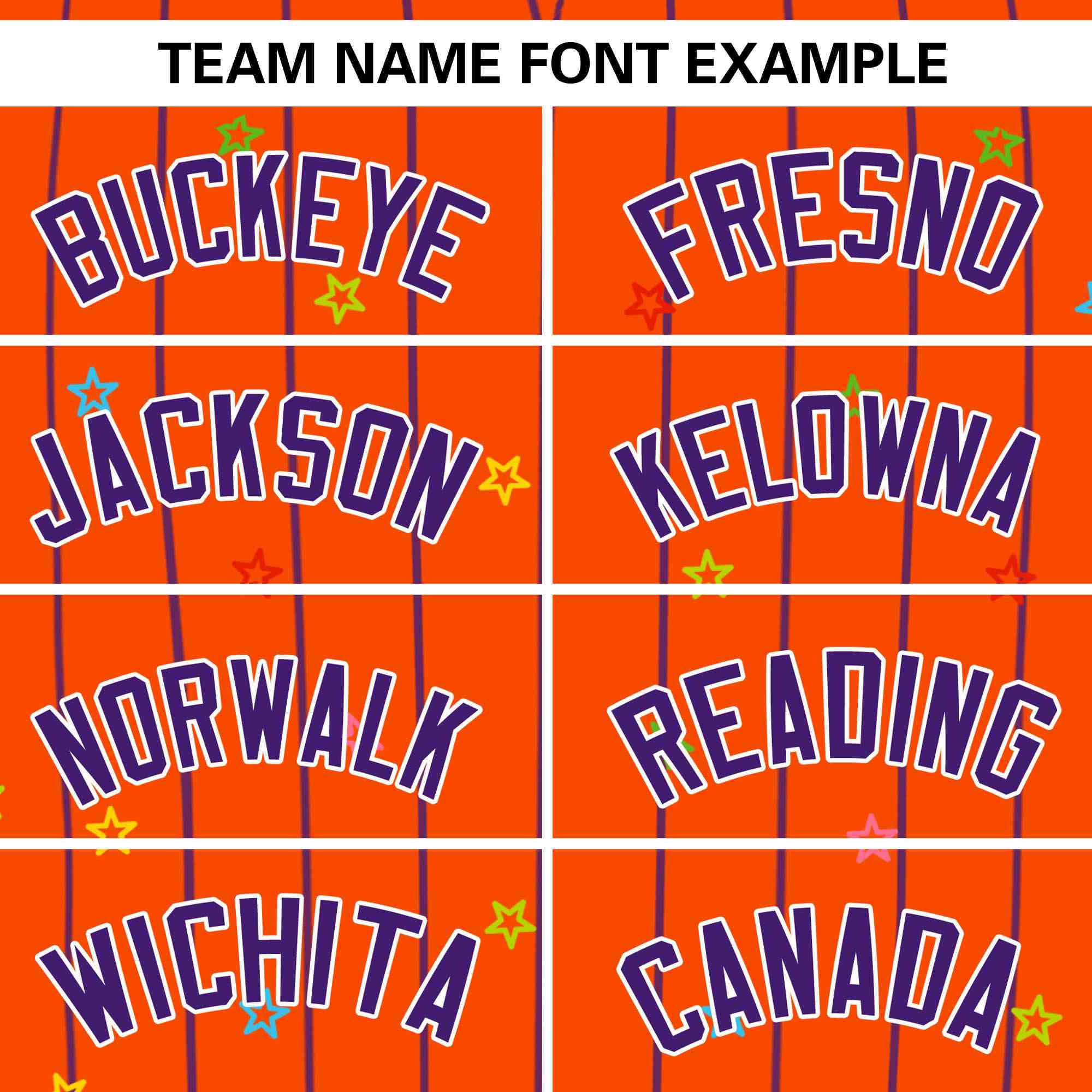 Custom Orange Purple Stripe Fashion Personalized Star Pattern Authentic Baseball Jersey