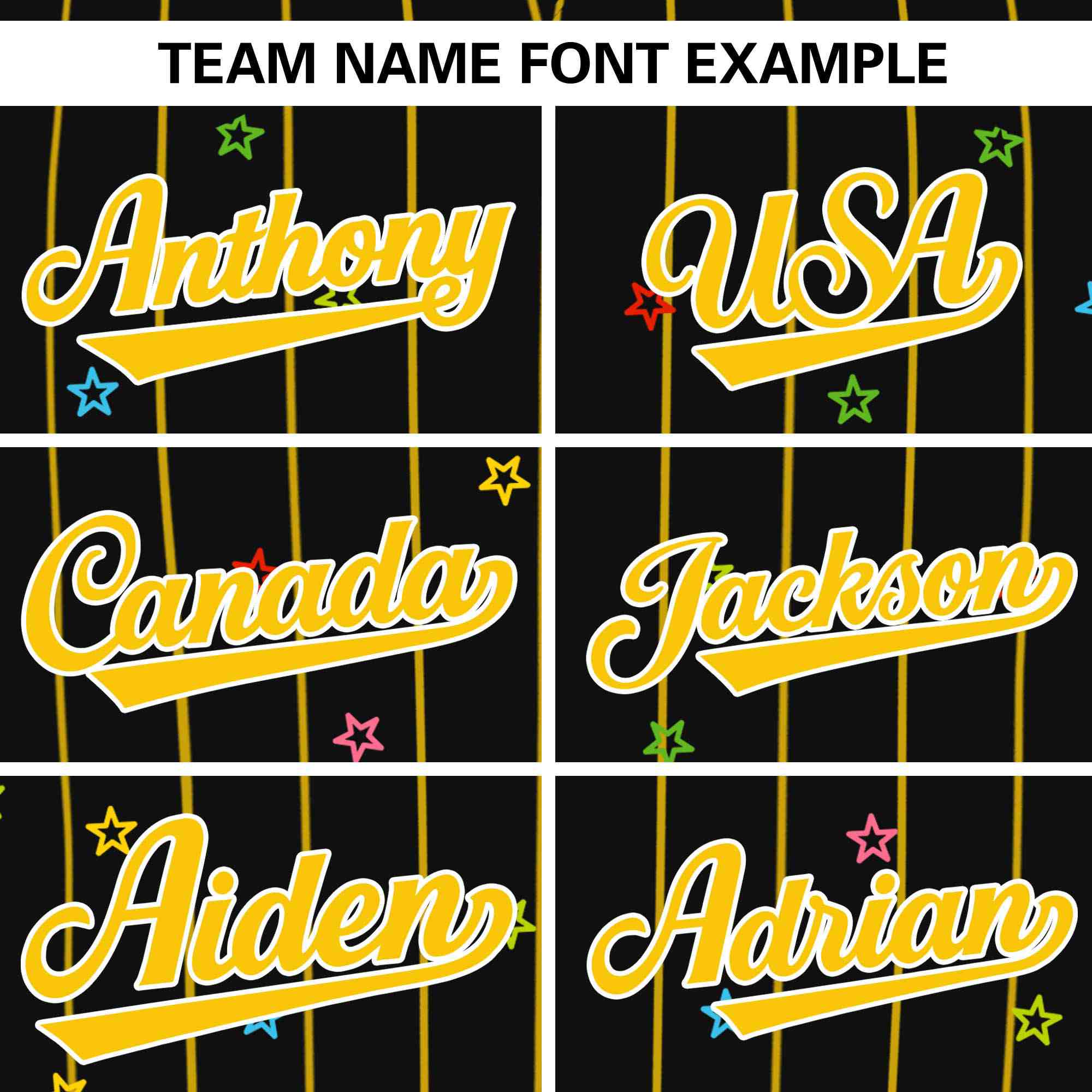 Custom Black Gold Stripe Fashion Personalized Star Pattern Authentic Baseball Jersey