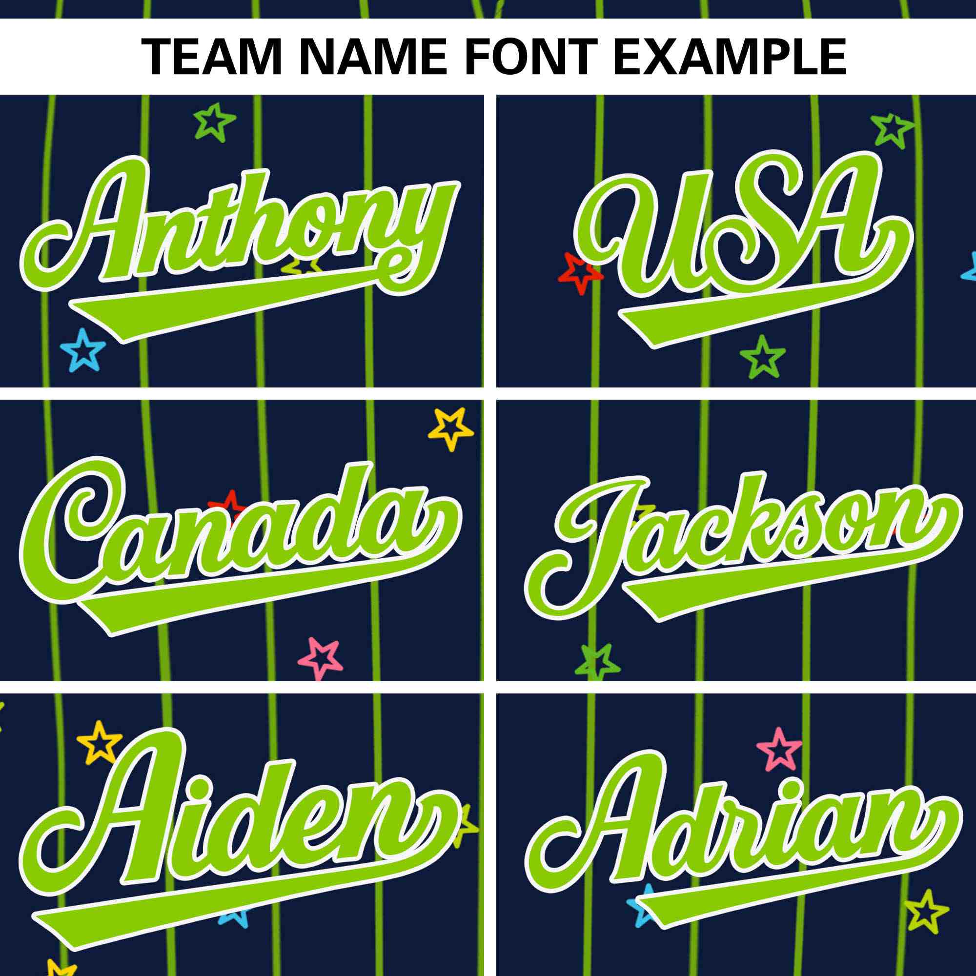 Custom Navy Neon Green Stripe Fashion Personalized Star Pattern Authentic Baseball Jersey