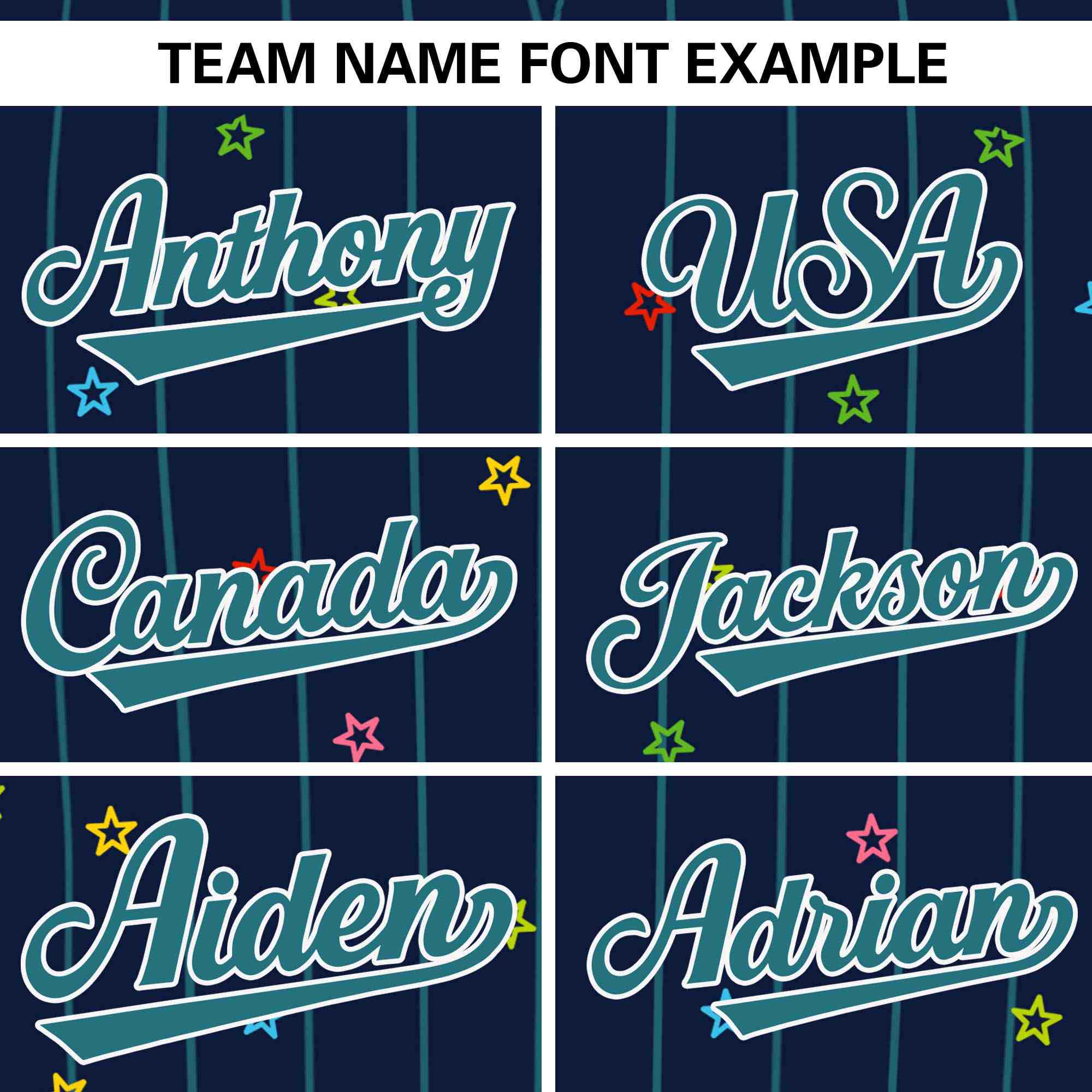 Custom Navy Aqua Stripe Fashion Personalized Star Pattern Authentic Baseball Jersey